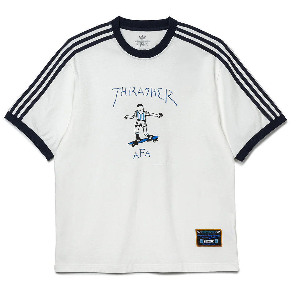 Adidas x Thrasher x Argentina Gonz Ringer Tee | Core White