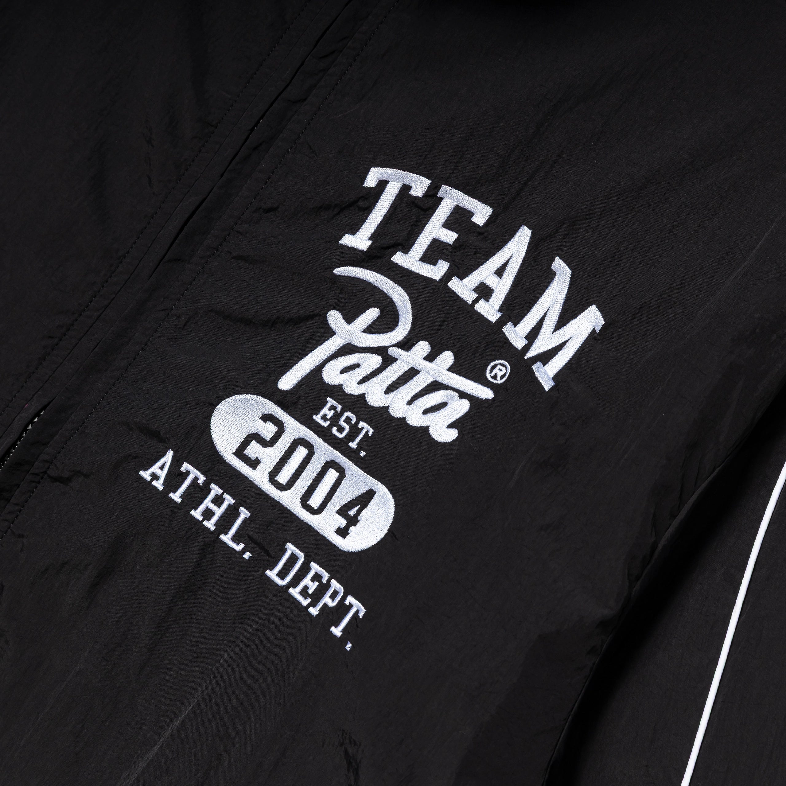 Athletic Nylon Track Jacket | Black - Image 3