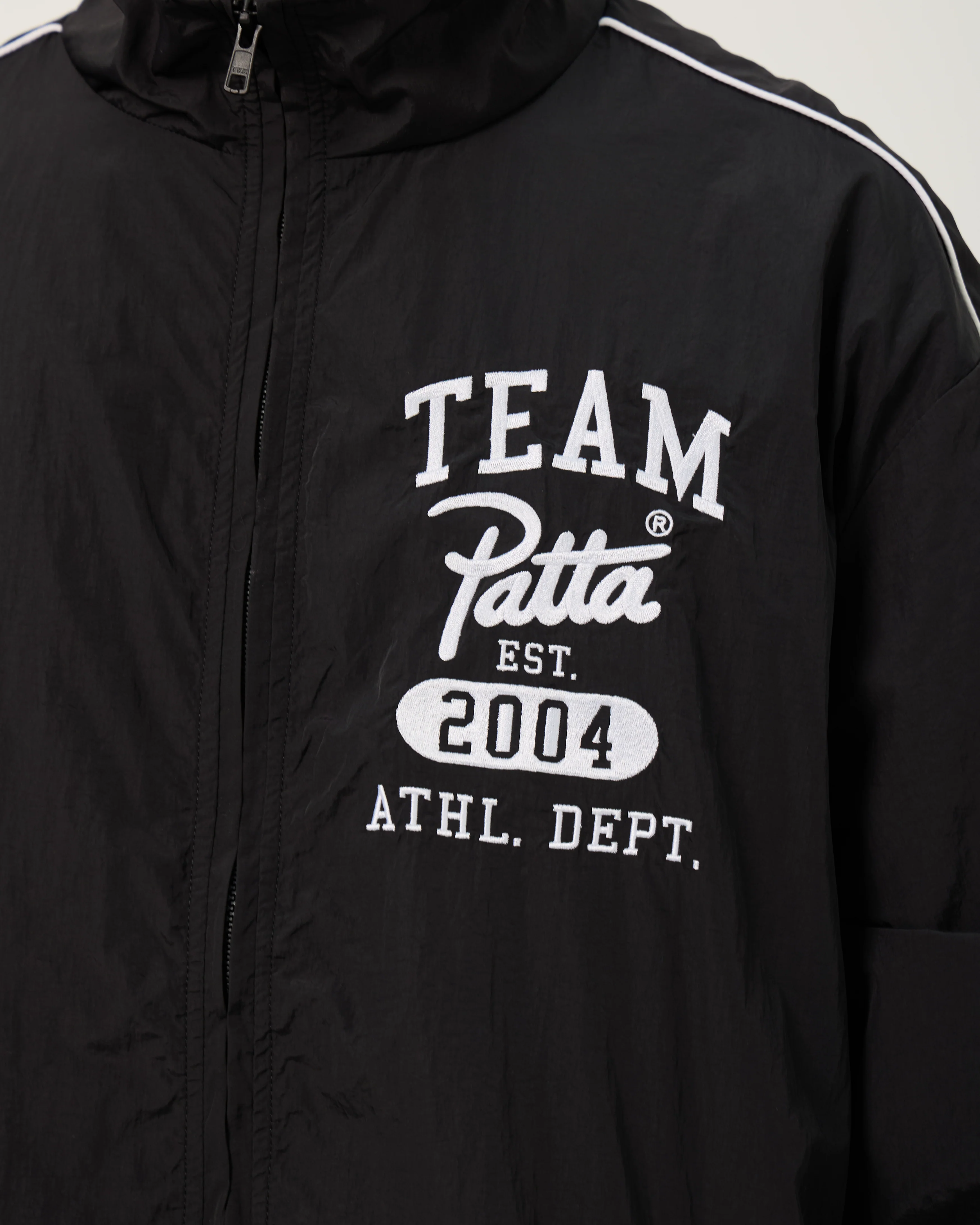 Athletic Nylon Track Jacket | Black - Image 6