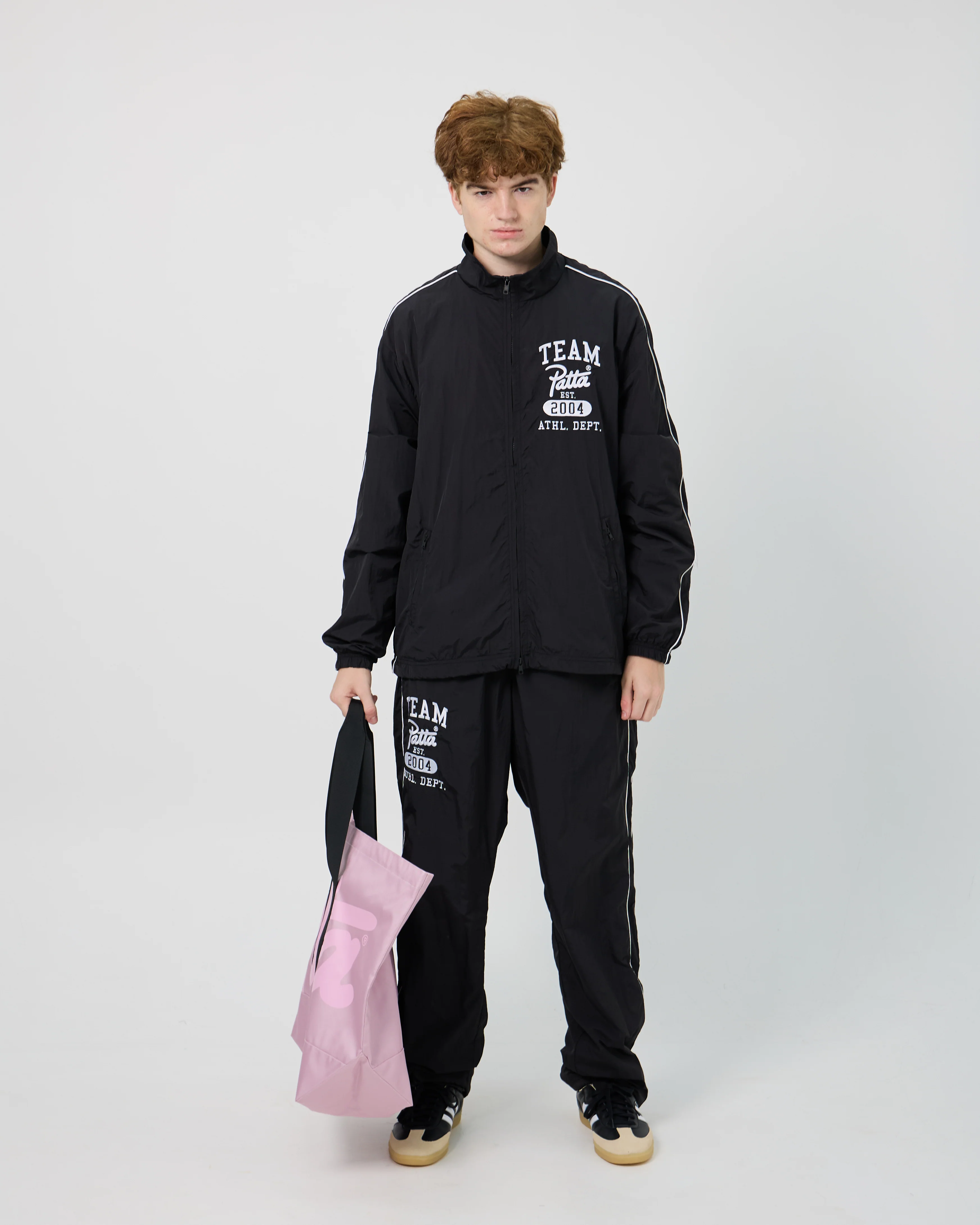 Athletic Nylon Track Jacket | Black - Image 7