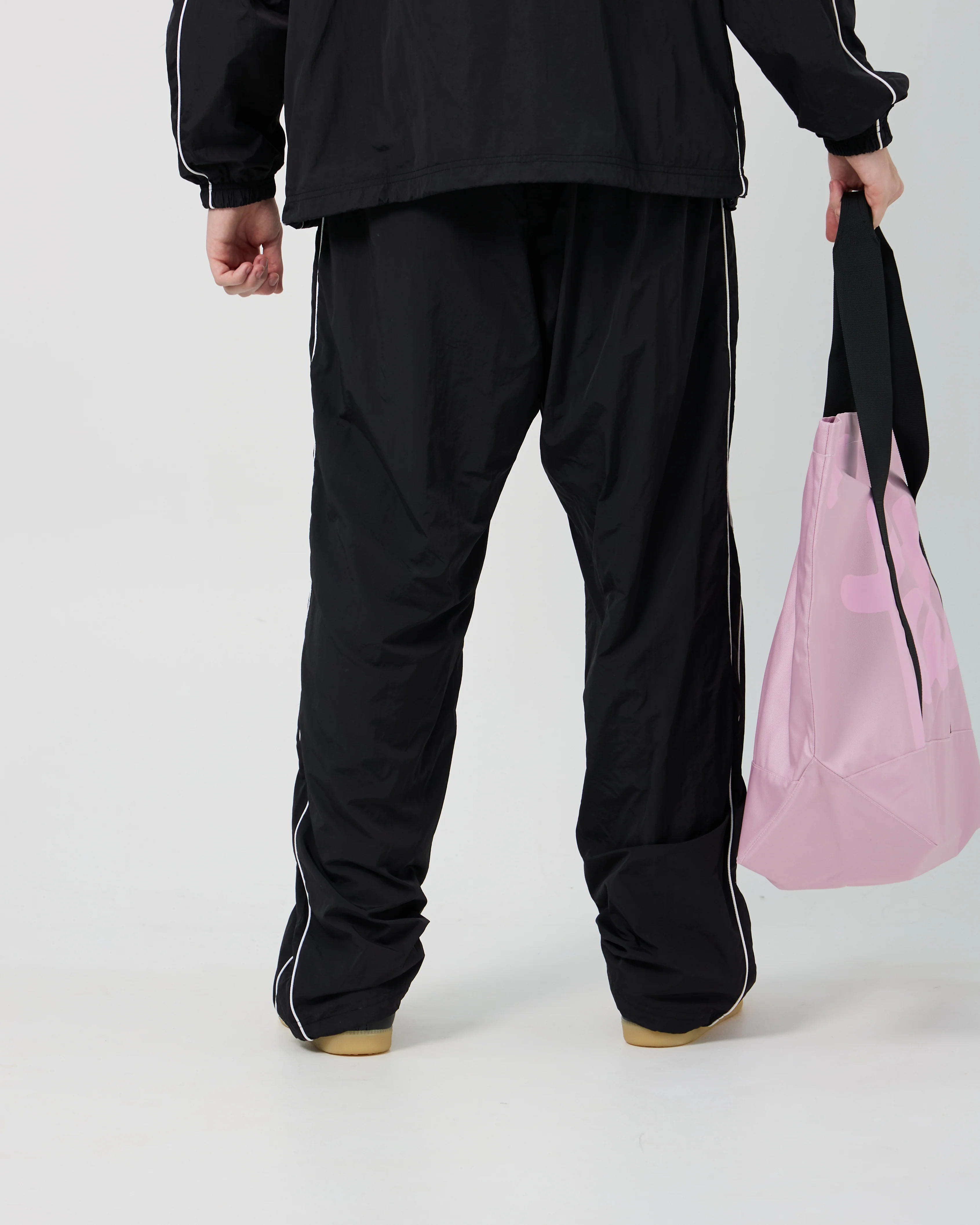 Athletic Nylon Track Pants | Black - Image 5