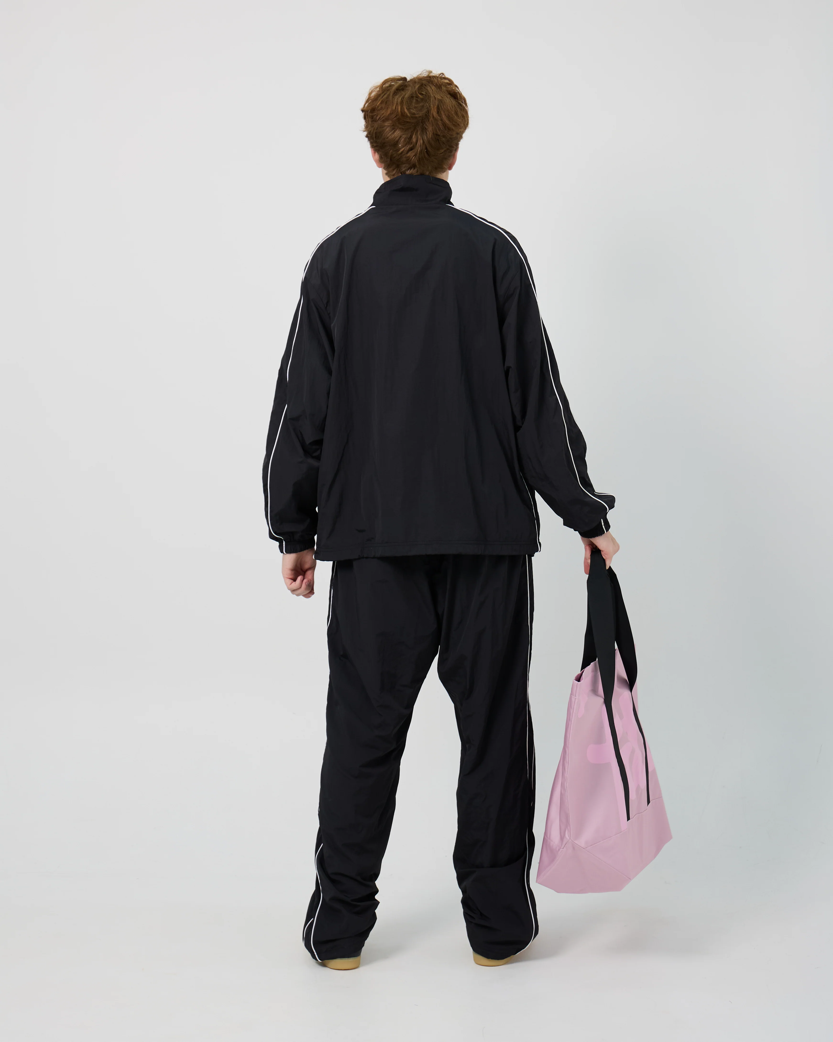 Athletic Nylon Track Pants | Black - Image 7
