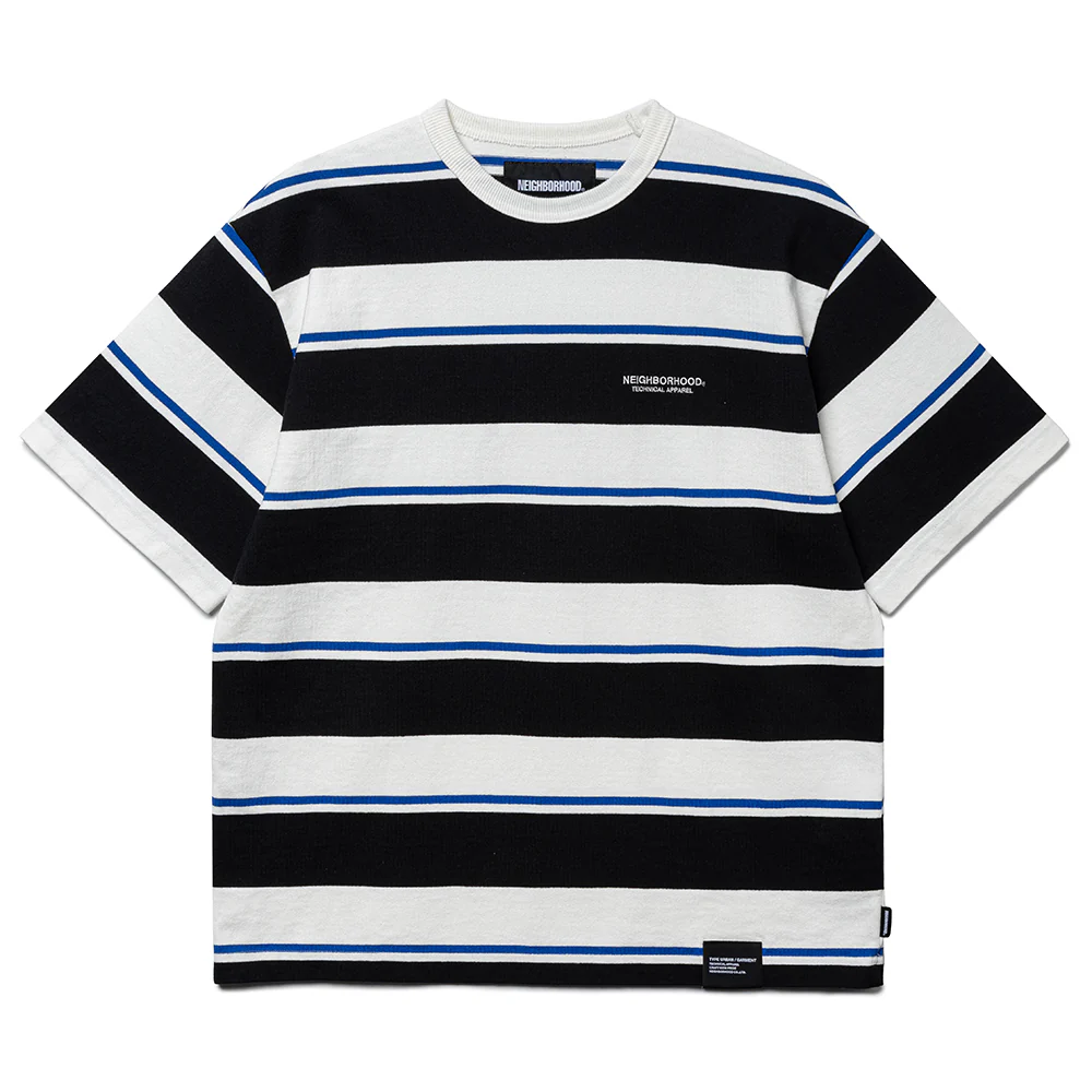 Border SS Crew Neck | White