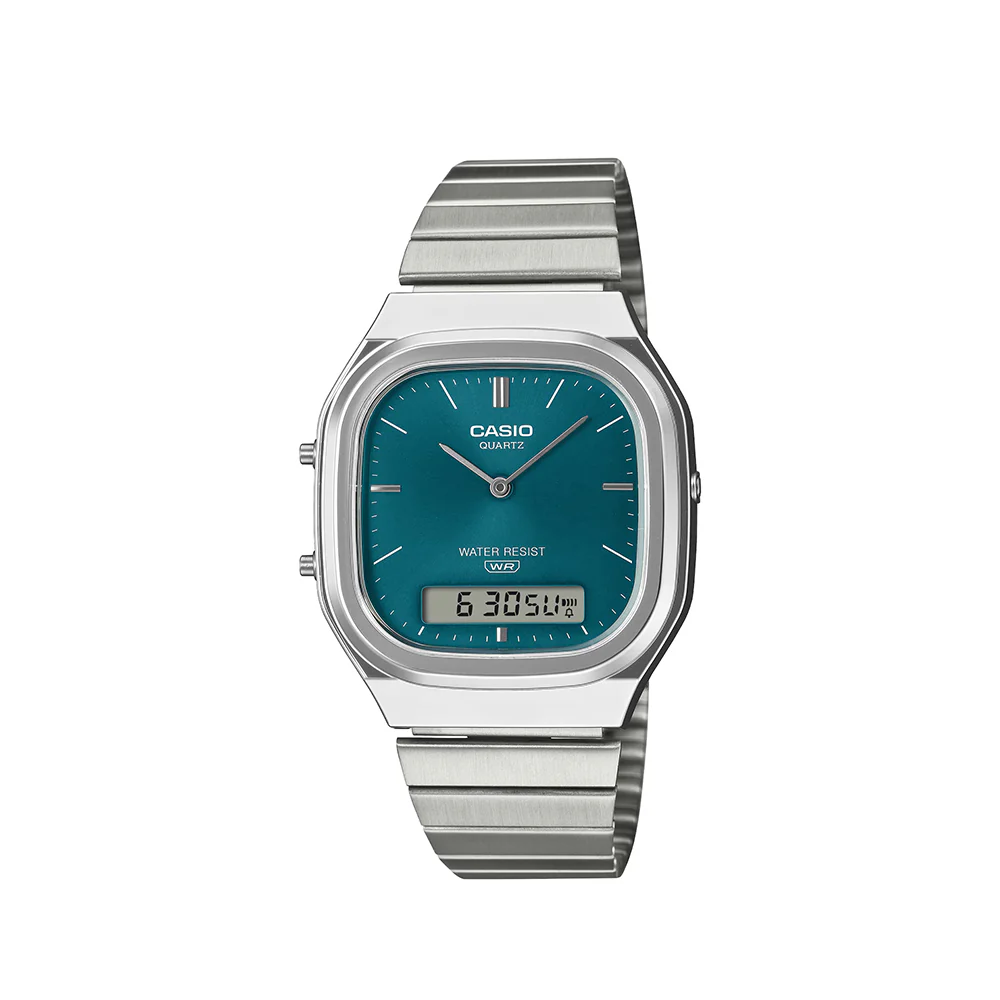 Casio Vintage AQ-240E-3A | Silver Green