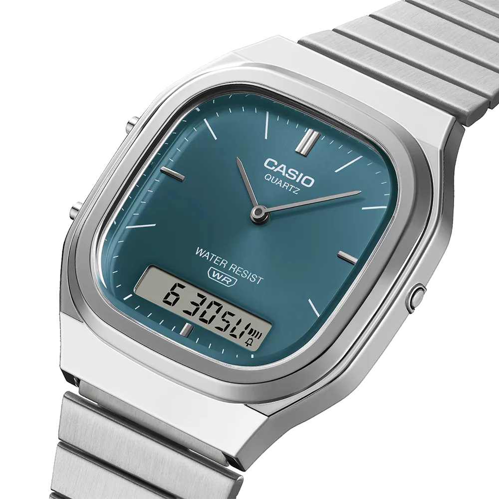 Casio Vintage AQ-240E-3A | Silver Green - Image 2