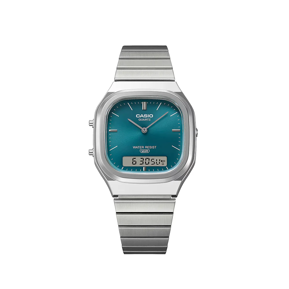 Casio Vintage AQ-240E-3A | Silver Green - Image 3