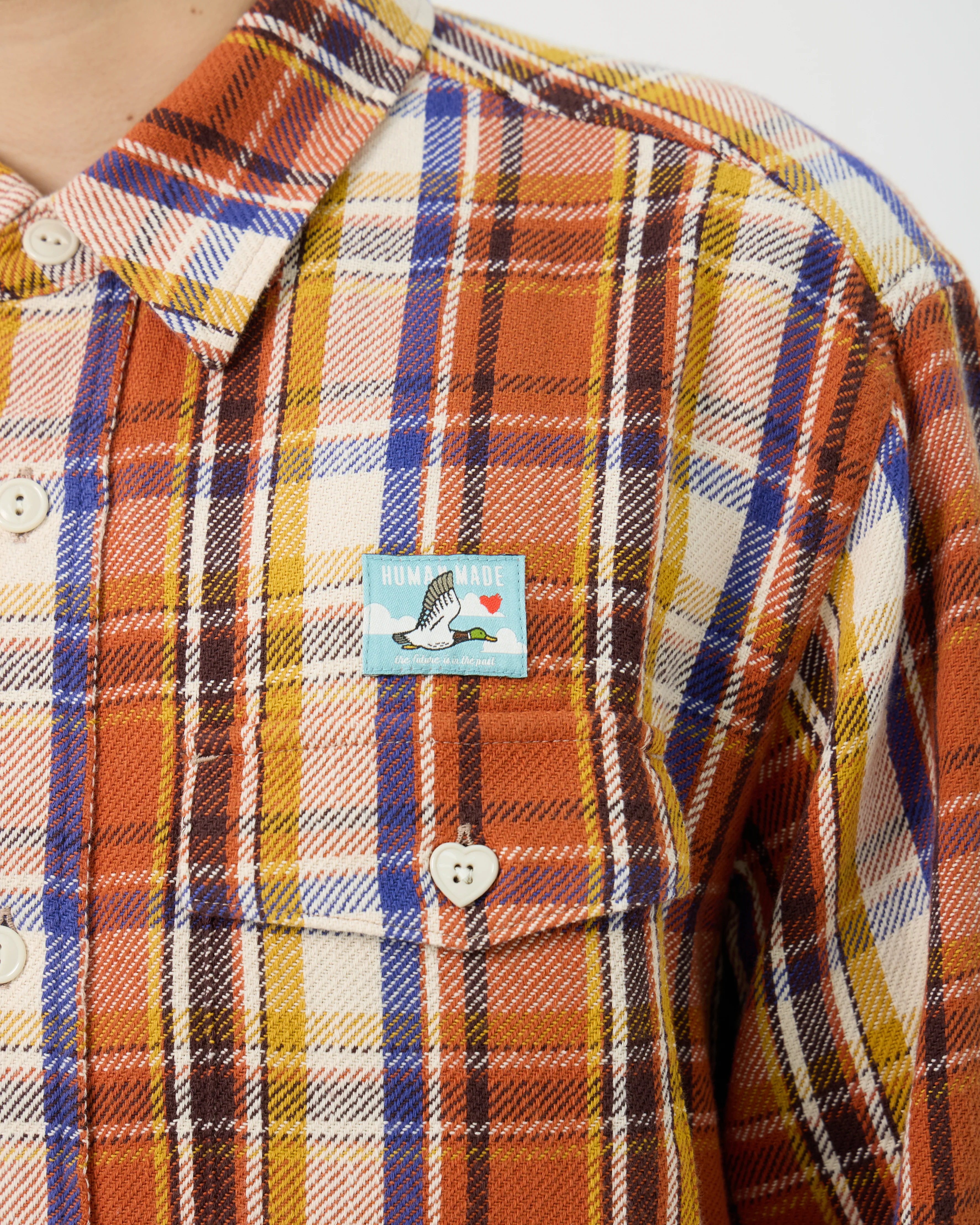 Check L/S Shirt | Orange - Image 6