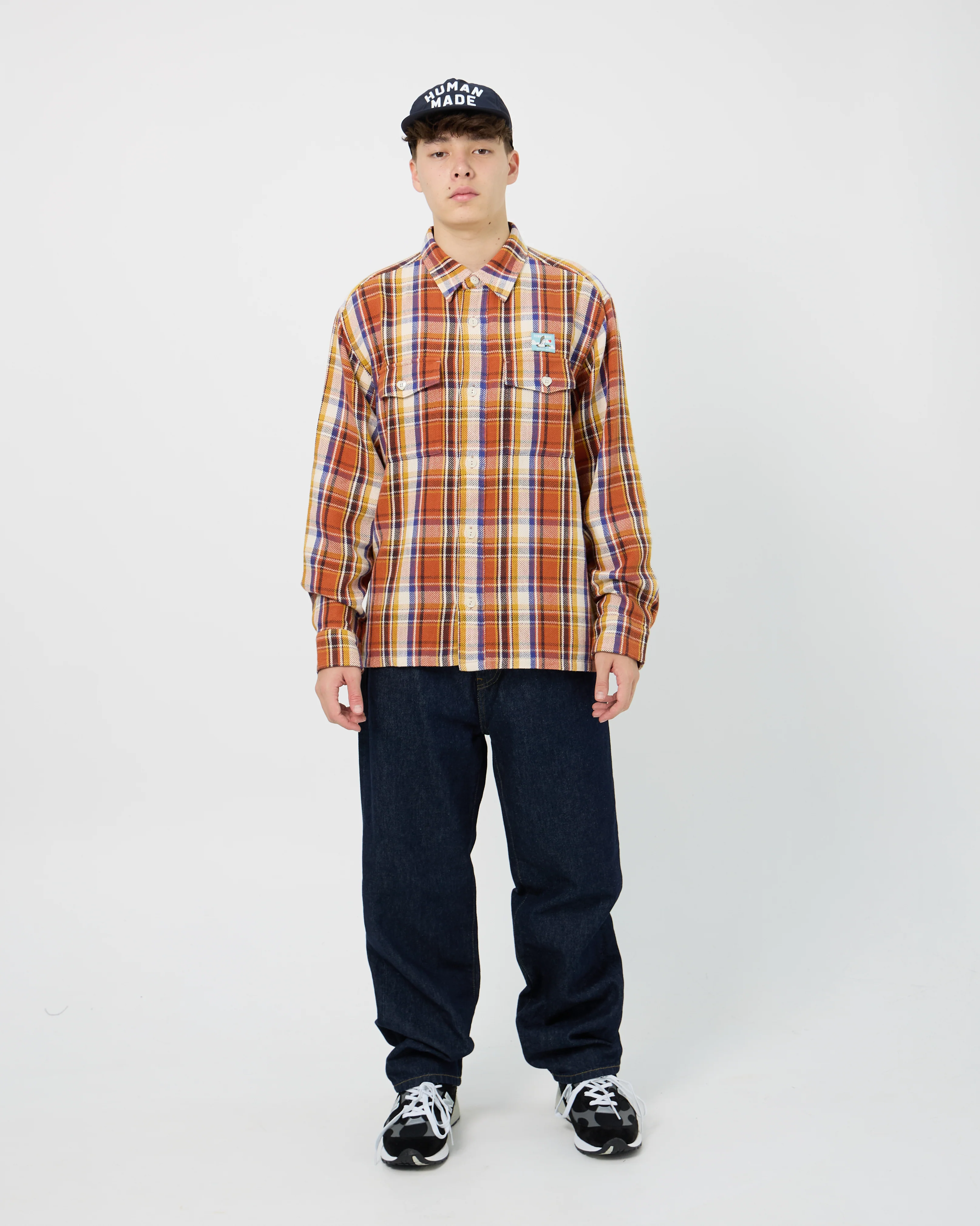 Check L/S Shirt | Orange - Image 7