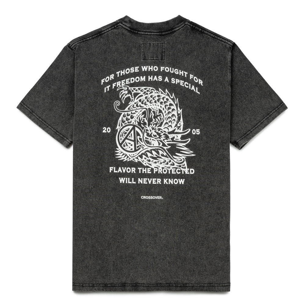 CROSSOVER "Year Of The Dragon" Garment Dye Pocket Tee | Black