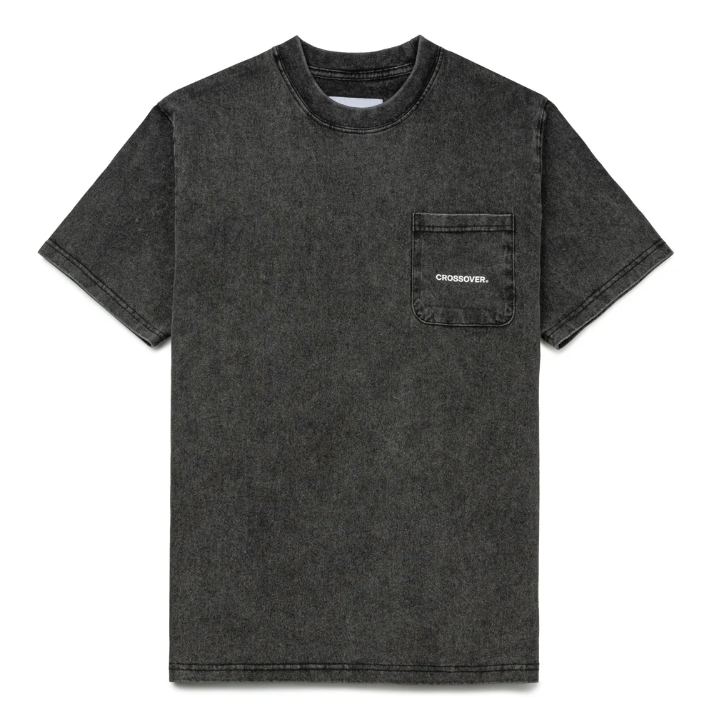 CROSSOVER "Year Of The Dragon" Garment Dye Pocket Tee | Black - Image 2