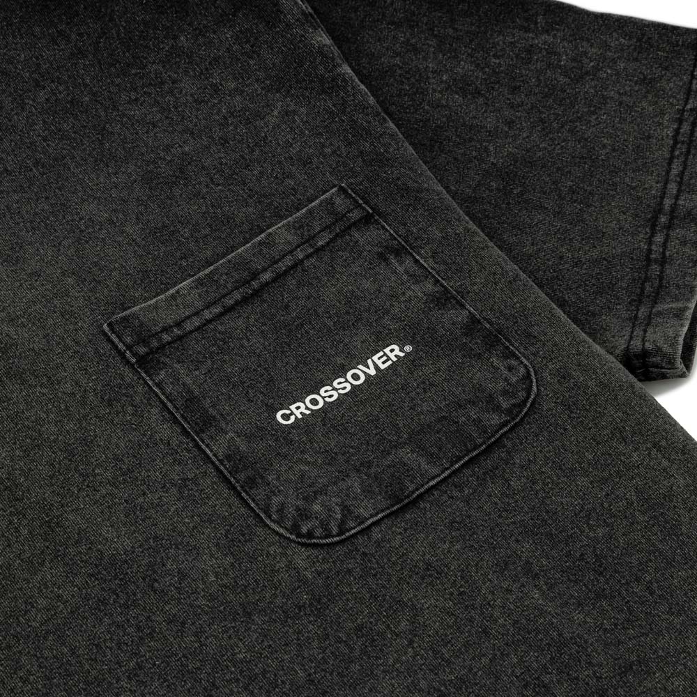 CROSSOVER "Year Of The Dragon" Garment Dye Pocket Tee | Black - Image 3