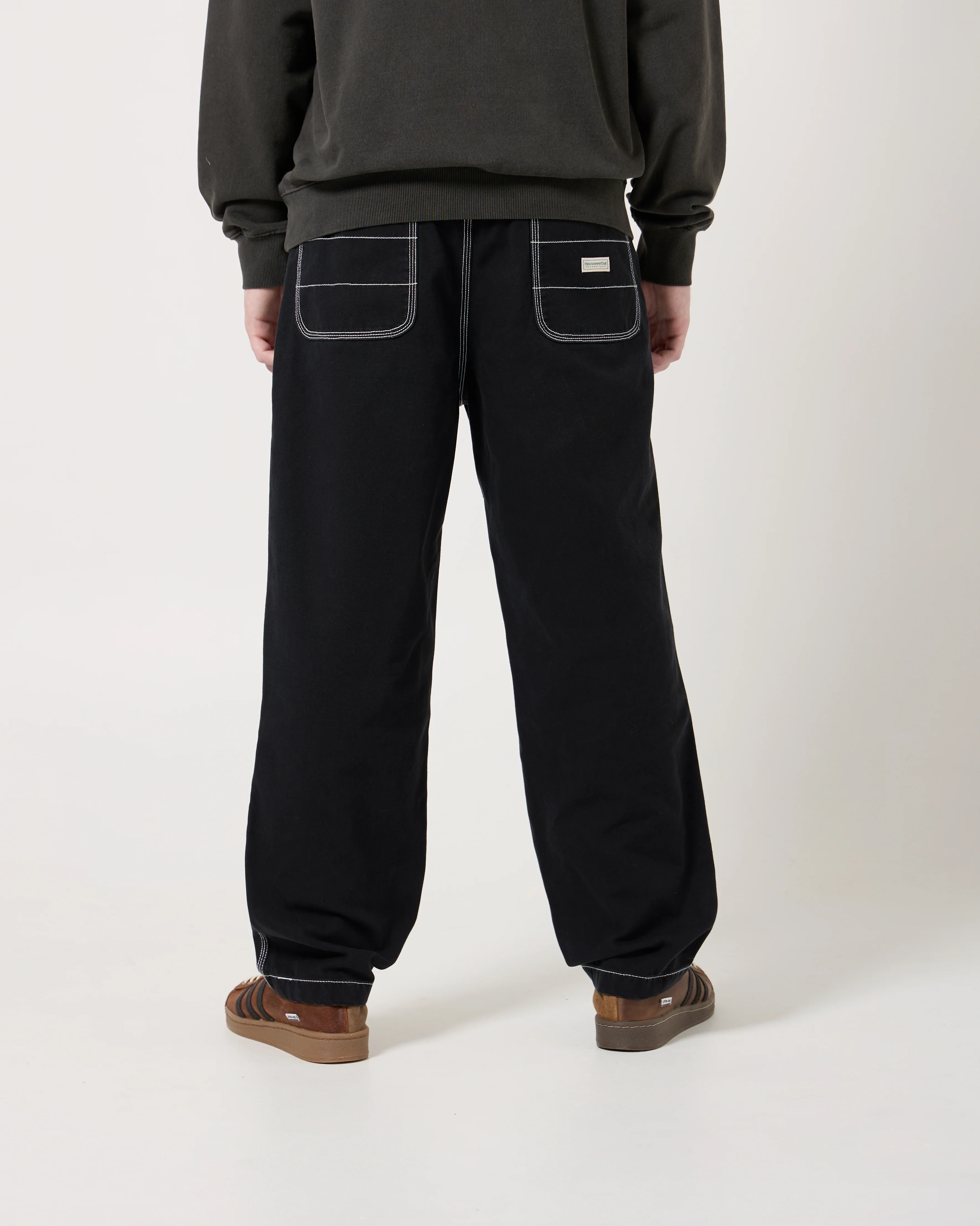 Contrast Stitch Pant | Black - Image 5