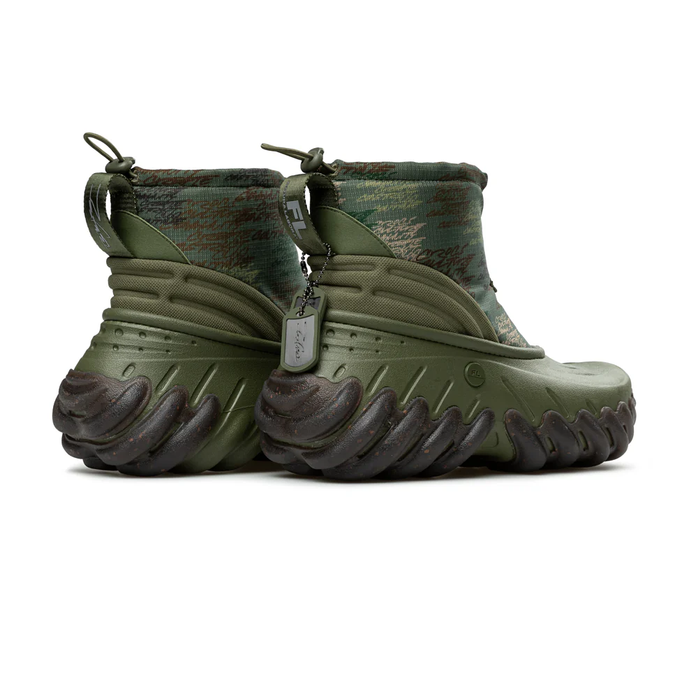 Crocs x Futura Laboratories Echo Boot | Army Green - Image 3