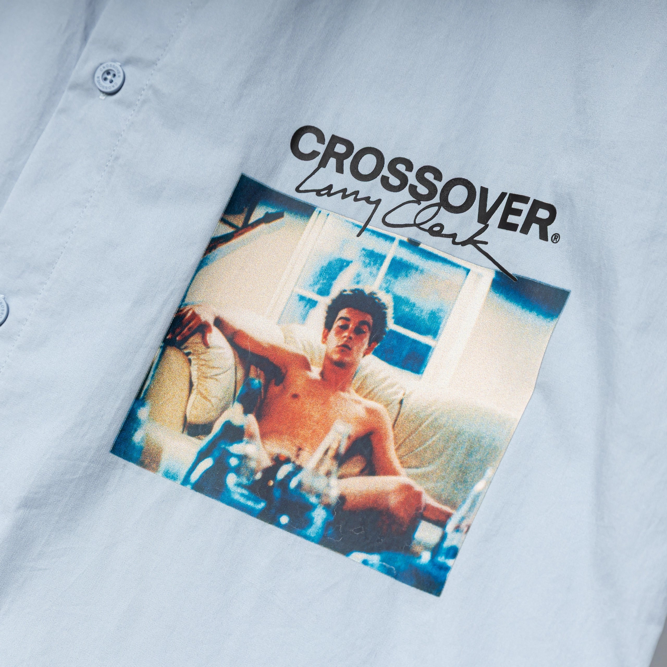 CROSSOVER® × KIDS by Larry Clark 30th Anniversary '01' Shirt | Blue - Image 3