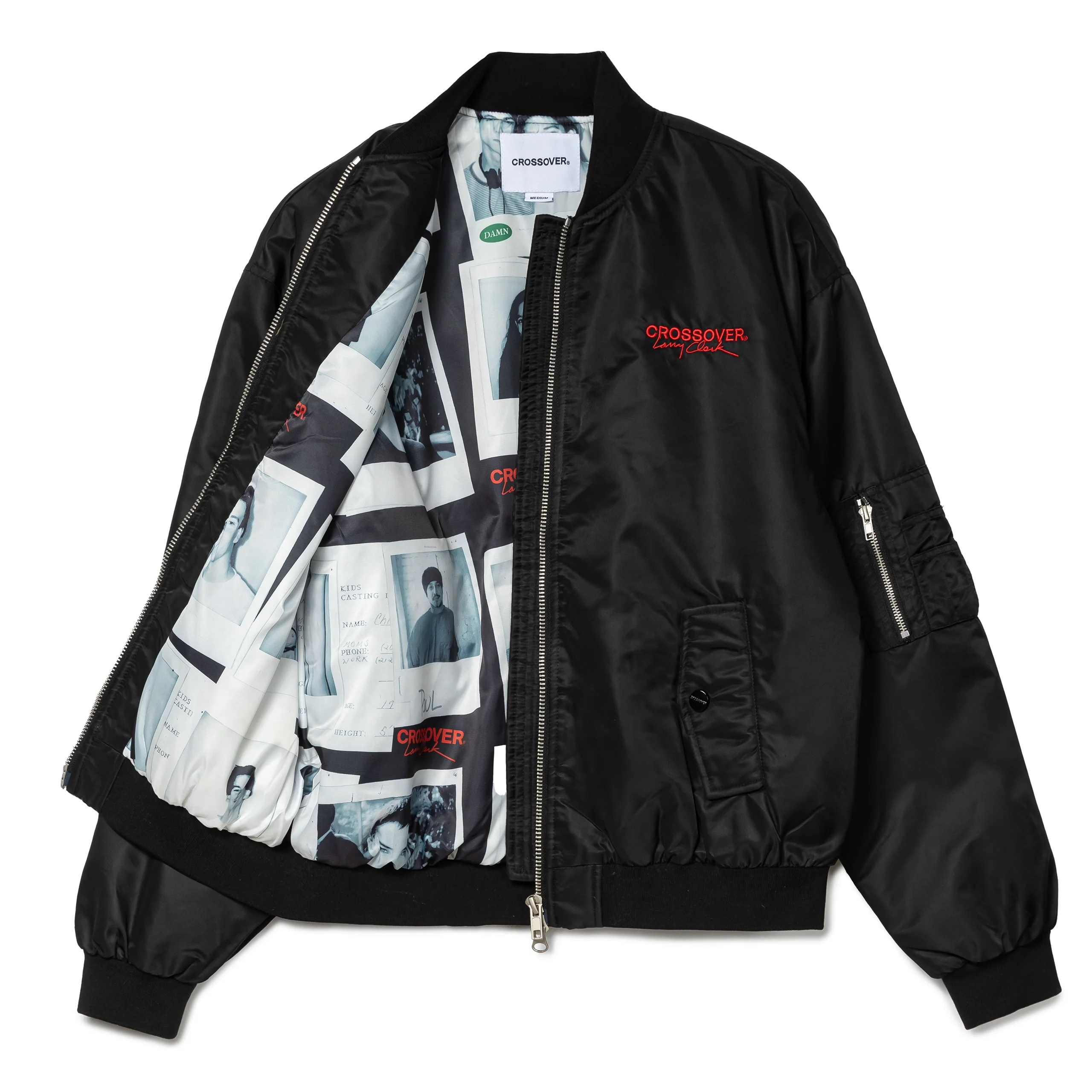 CROSSOVER® × KIDS by Larry Clark 30th Anniversary MA1 Jacket | Black - Image 3