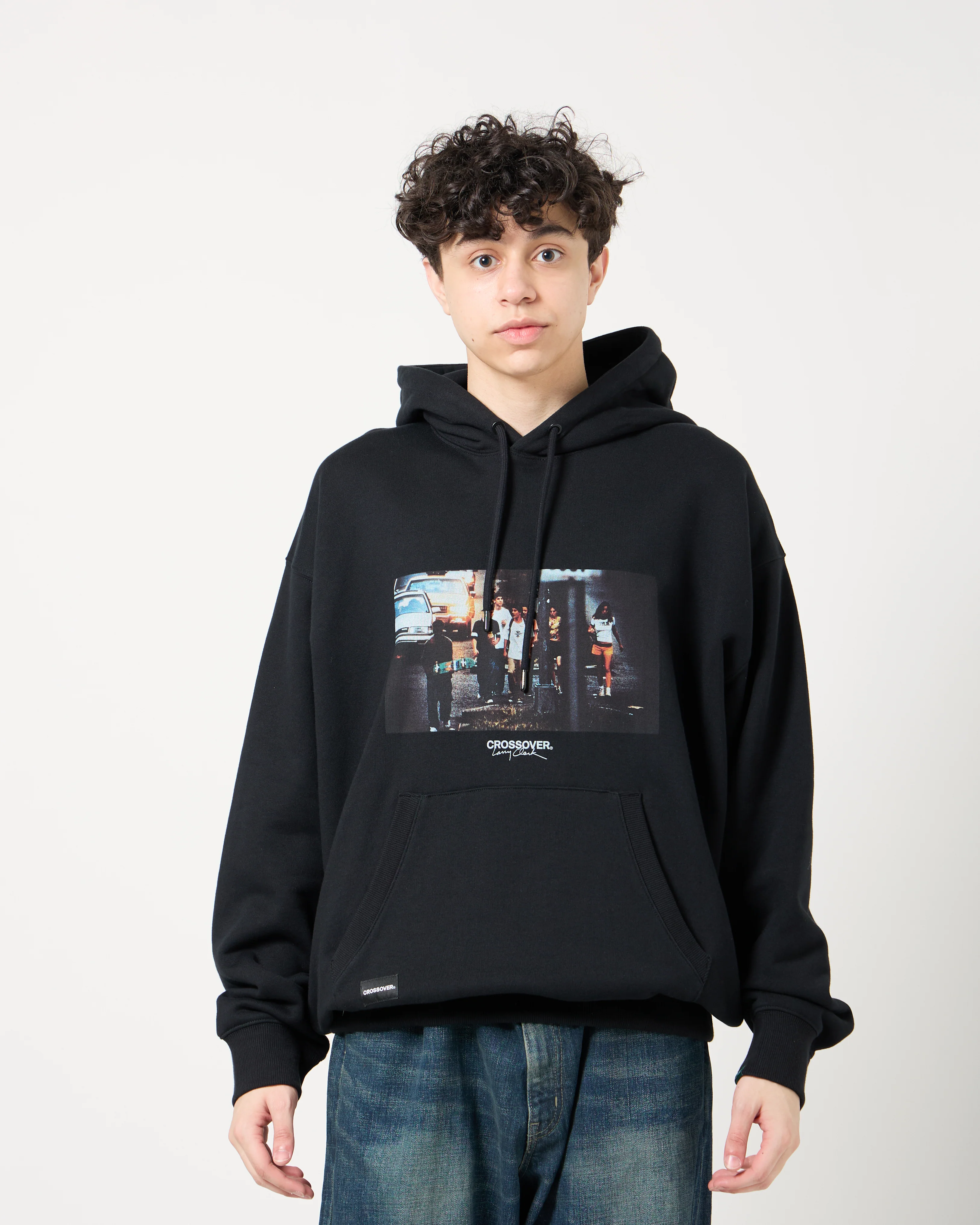 CROSSOVER® × KIDS by Larry Clark 30th Anniversary Pullover Hoodie | Black - Image 4