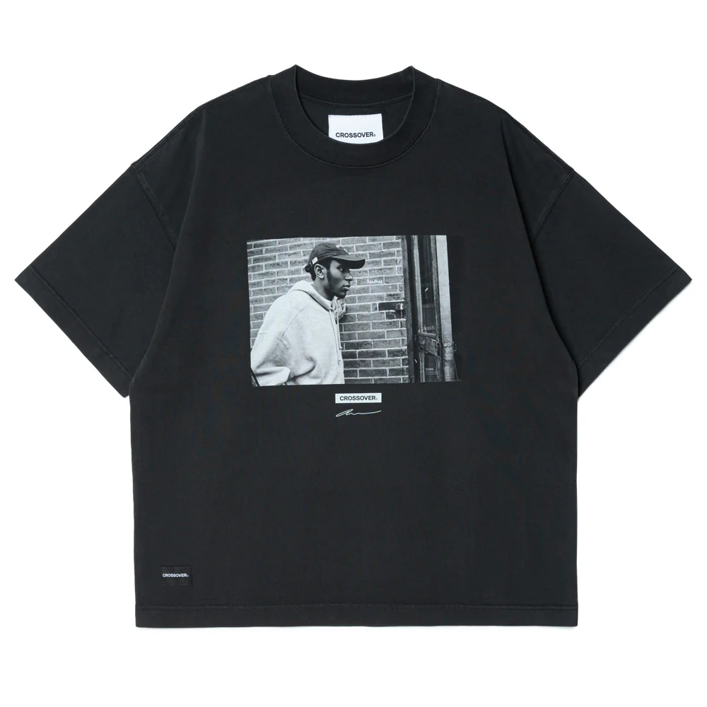 Crossover x Atsuko Tanaka '02' Tee | Black Faded