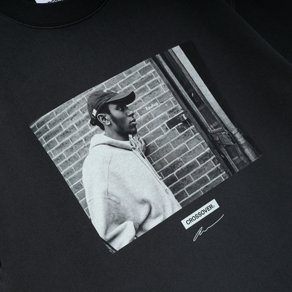 Crossover x Atsuko Tanaka '02' Tee | Black Faded - Image 3