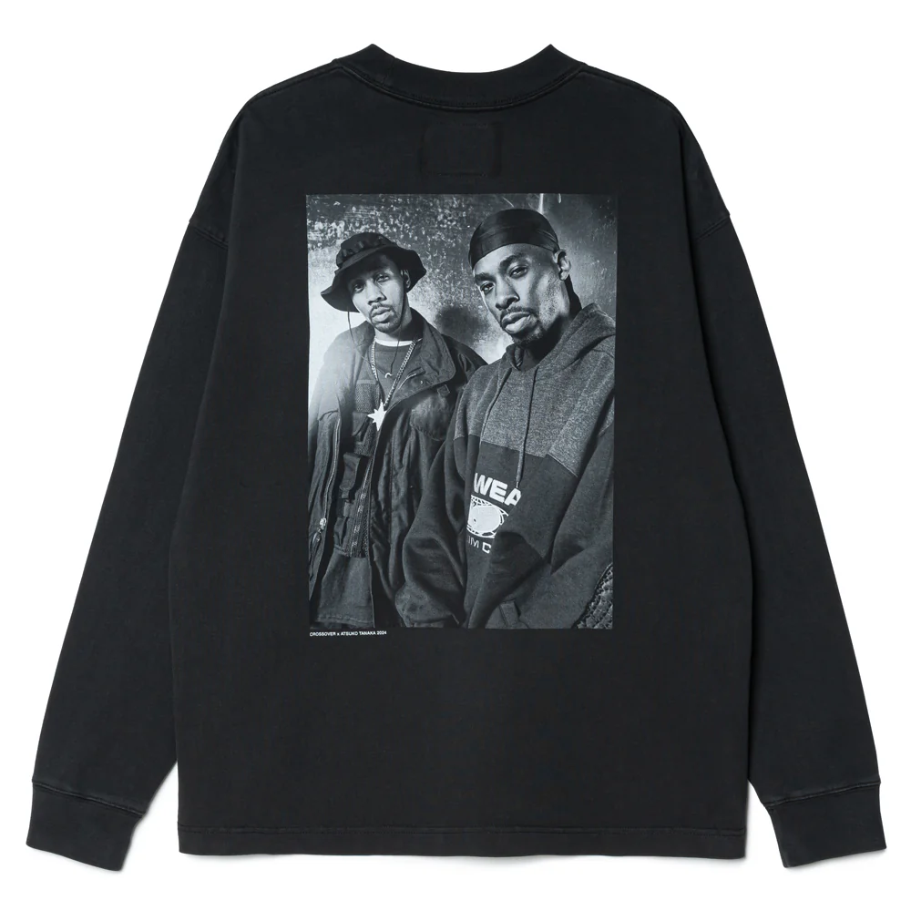 Crossover x Atsuko Tanaka L/S Tee | Black Faded