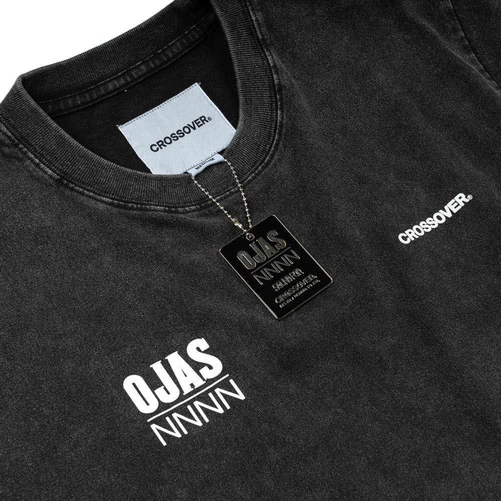 CROSSOVER x OJAS Tee | Black Faded - Image 4