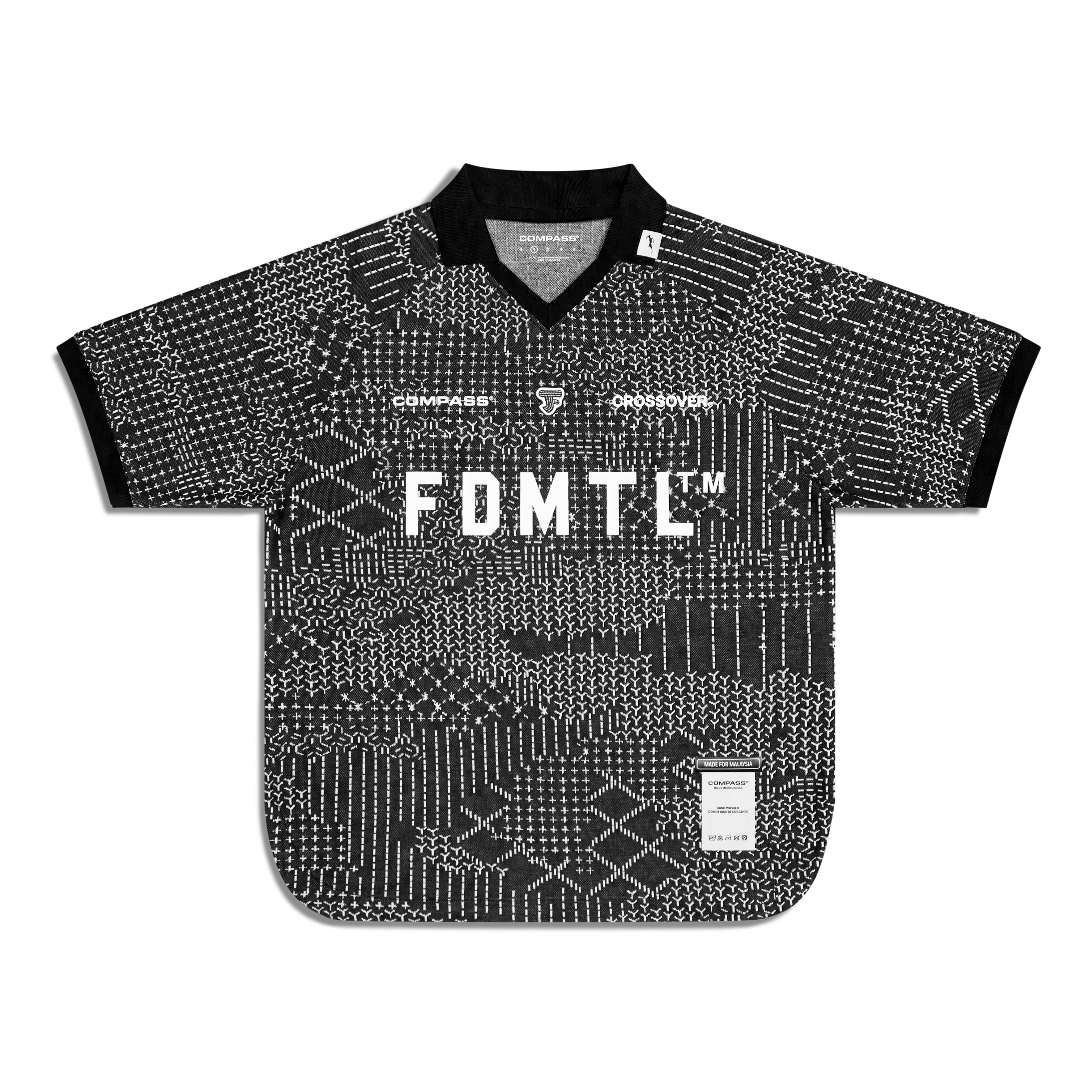 CROSSOVER x SEPATU COMPASS by FDMTL Jersey Sashiko KL | Black