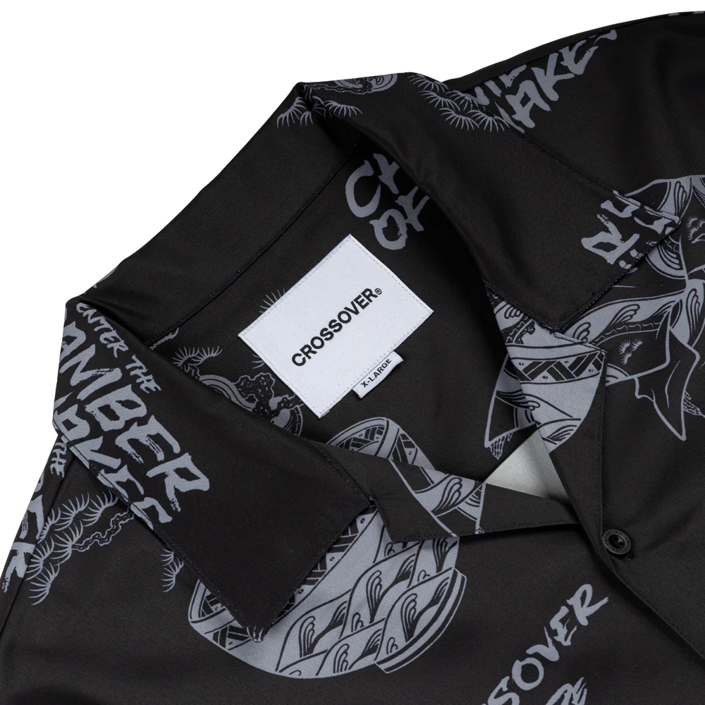 Crossover x Temple of Skate 'The Bonsai' Hawaiian Shirt | Black - Image 3