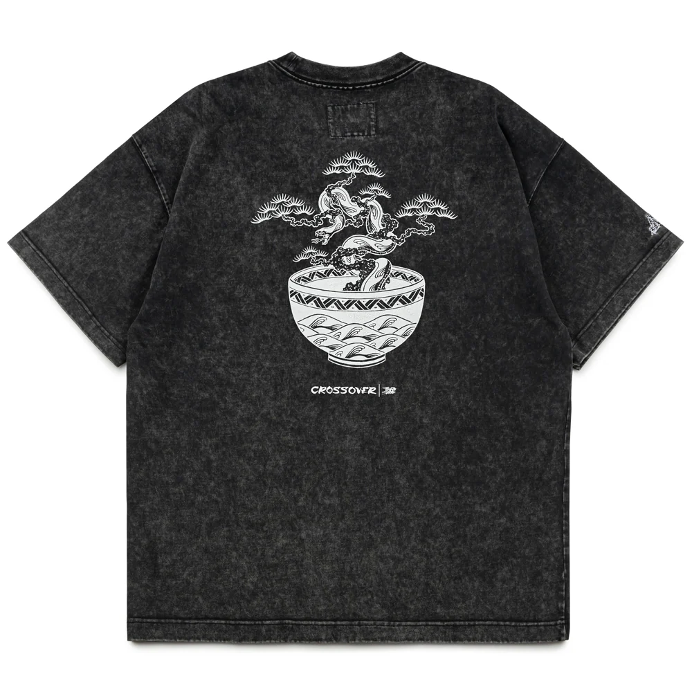 Crossover x Temple of Skate 'The Bonsai' Tee | Black Faded