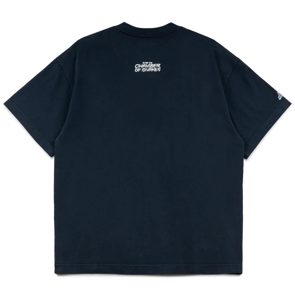Crossover x Temple of Skate 'The Chamber of Snakes' Tee | Indigo - Image 2