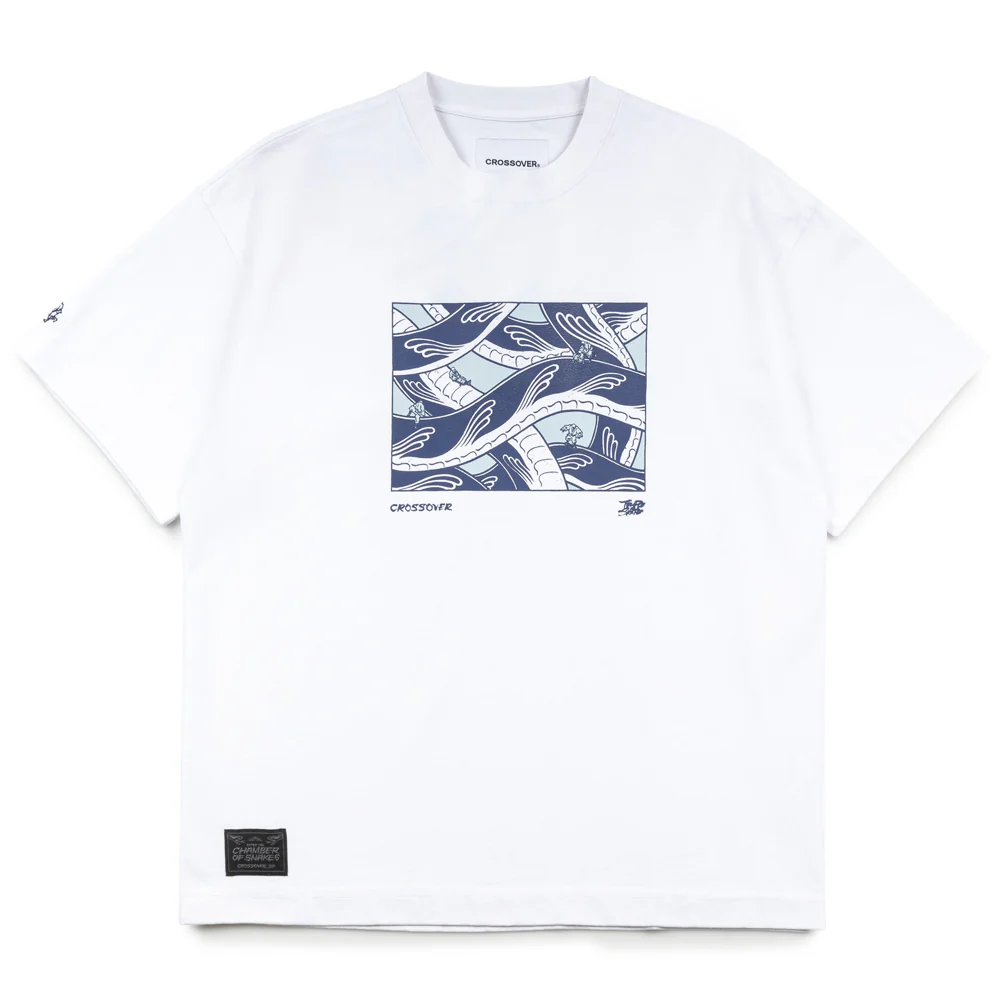 Crossover x Temple of Skate 'The Chamber of Snakes' Tee | White