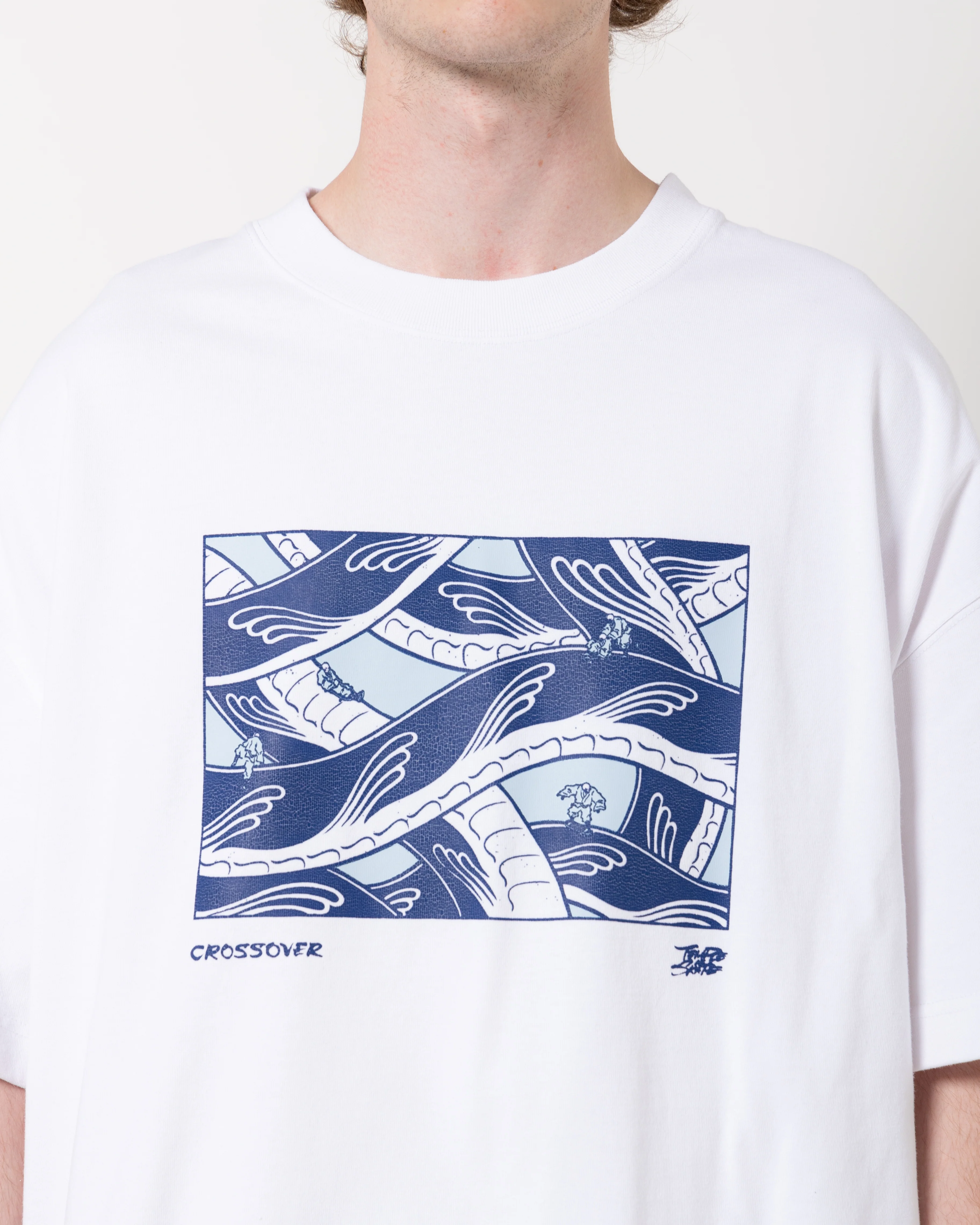 Crossover x Temple of Skate 'The Chamber of Snakes' Tee | White - Image 5