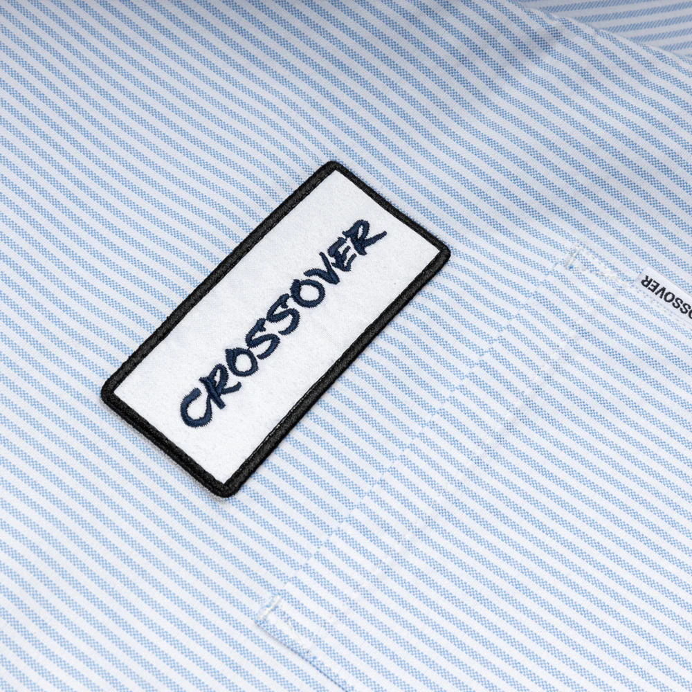 Crossover x Temple of Skate 'The Push' Stripe Shirt | Blue - Image 3