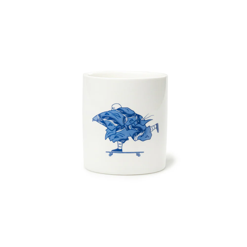 Crossover x Temple of Skate “The Push” Tea Cup | White