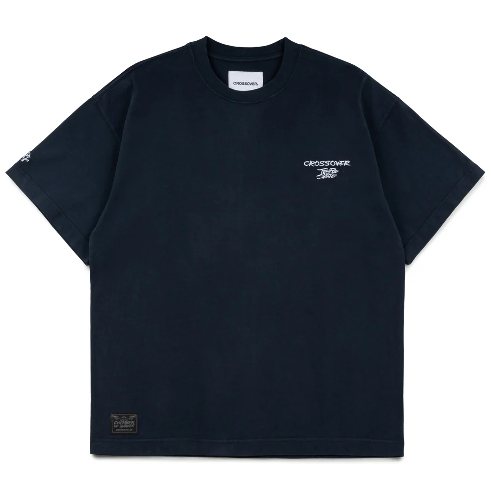 Crossover x Temple of Skate 'The Push' Tee | Indigo - Image 2