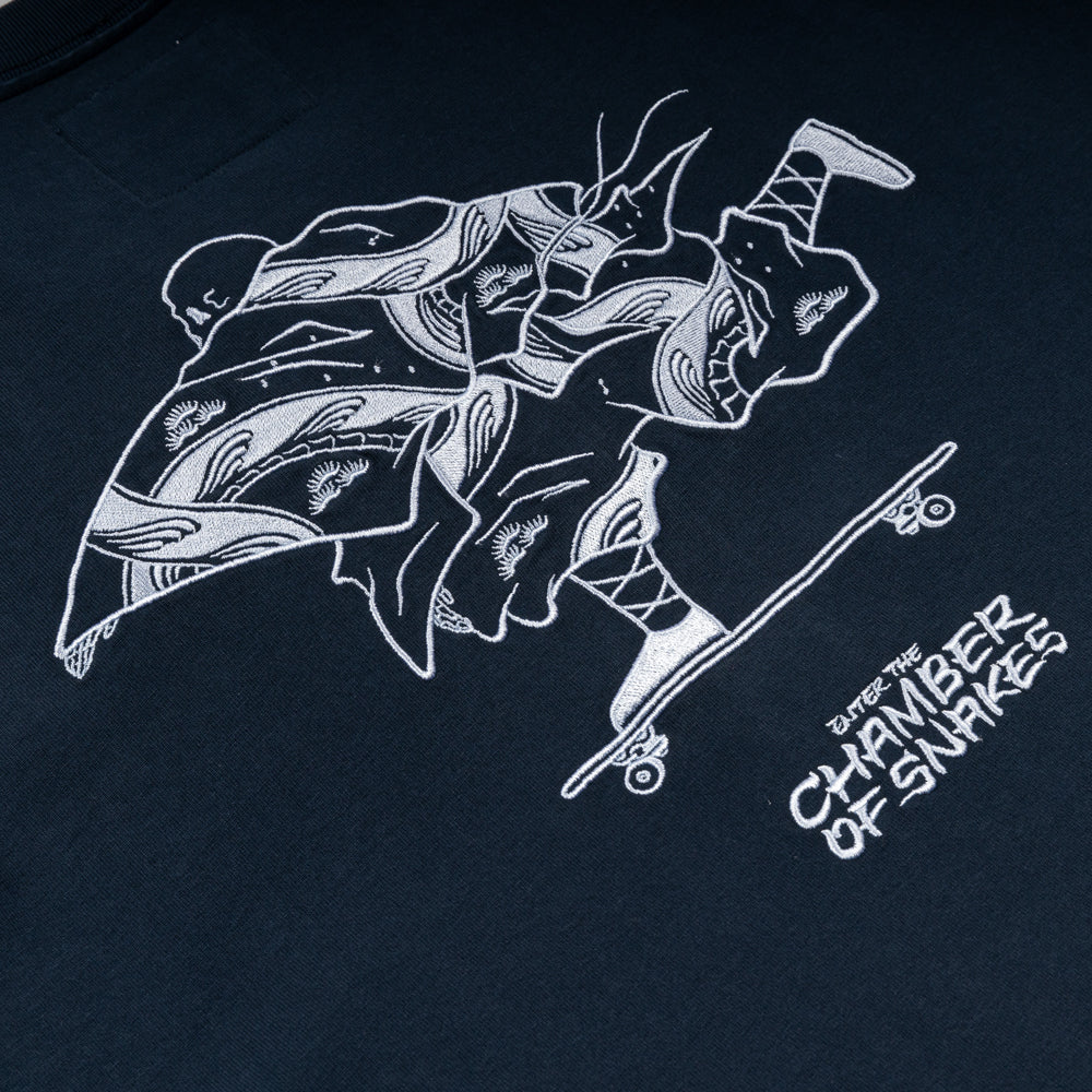 Crossover x Temple of Skate 'The Push' Tee | Indigo - Image 3