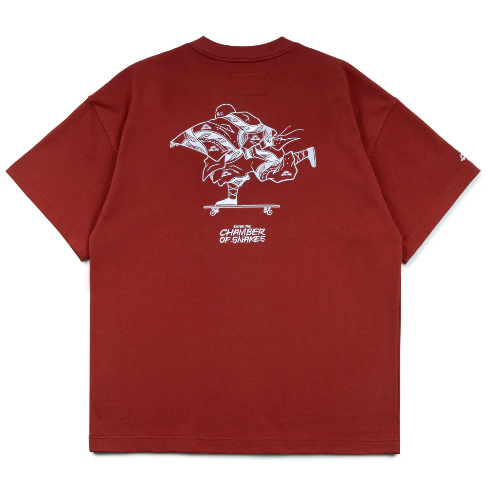 Crossover x Temple of Skate 'The Push' Tee | Maroon