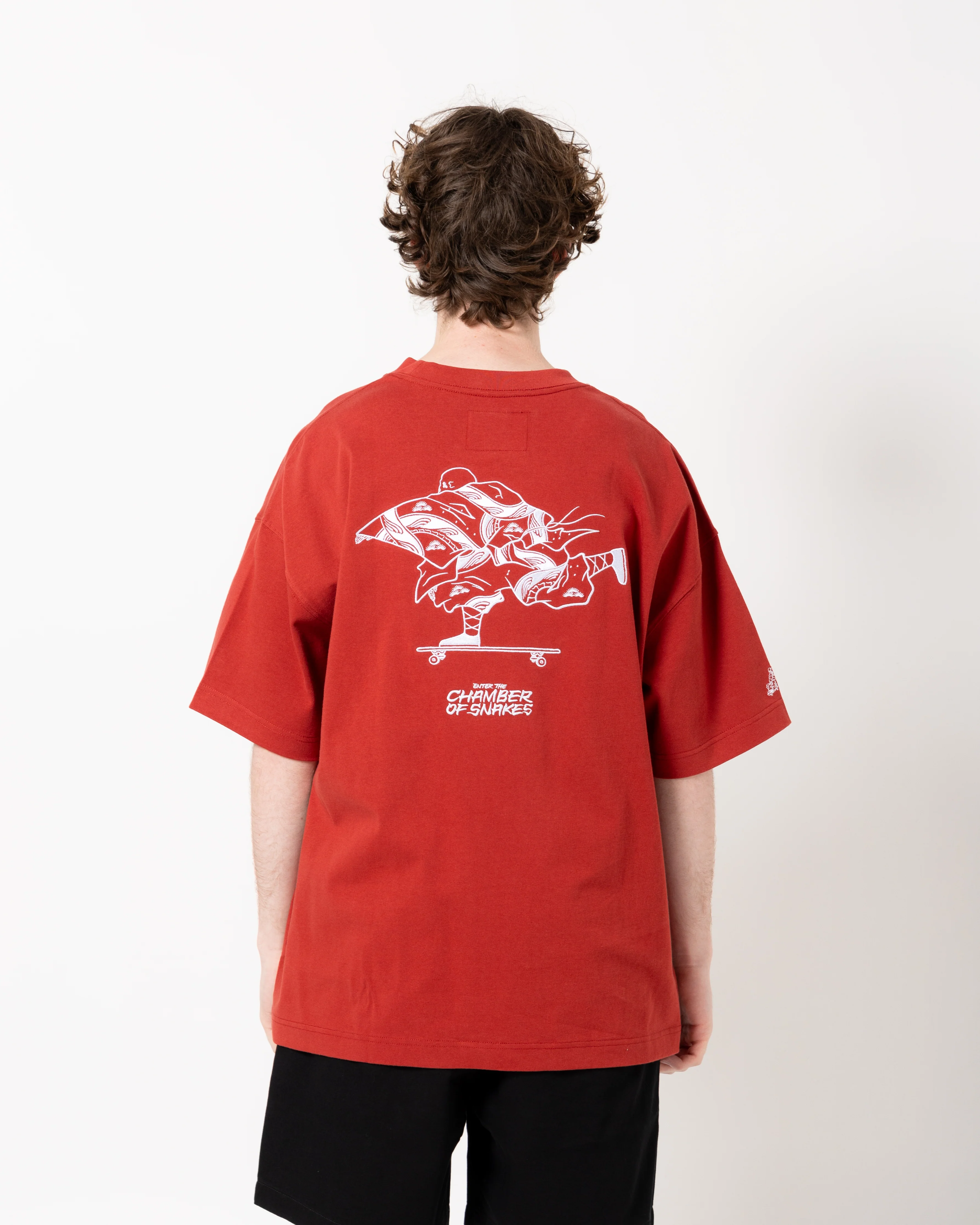 Crossover x Temple of Skate 'The Push' Tee | Maroon - Image 5