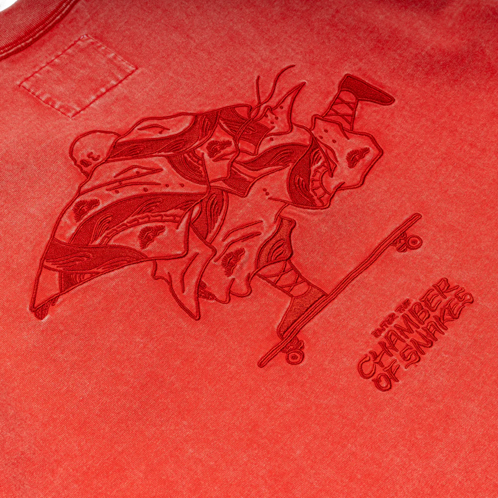Crossover x Temple of Skate 'The Push' Tee | Red - Image 3