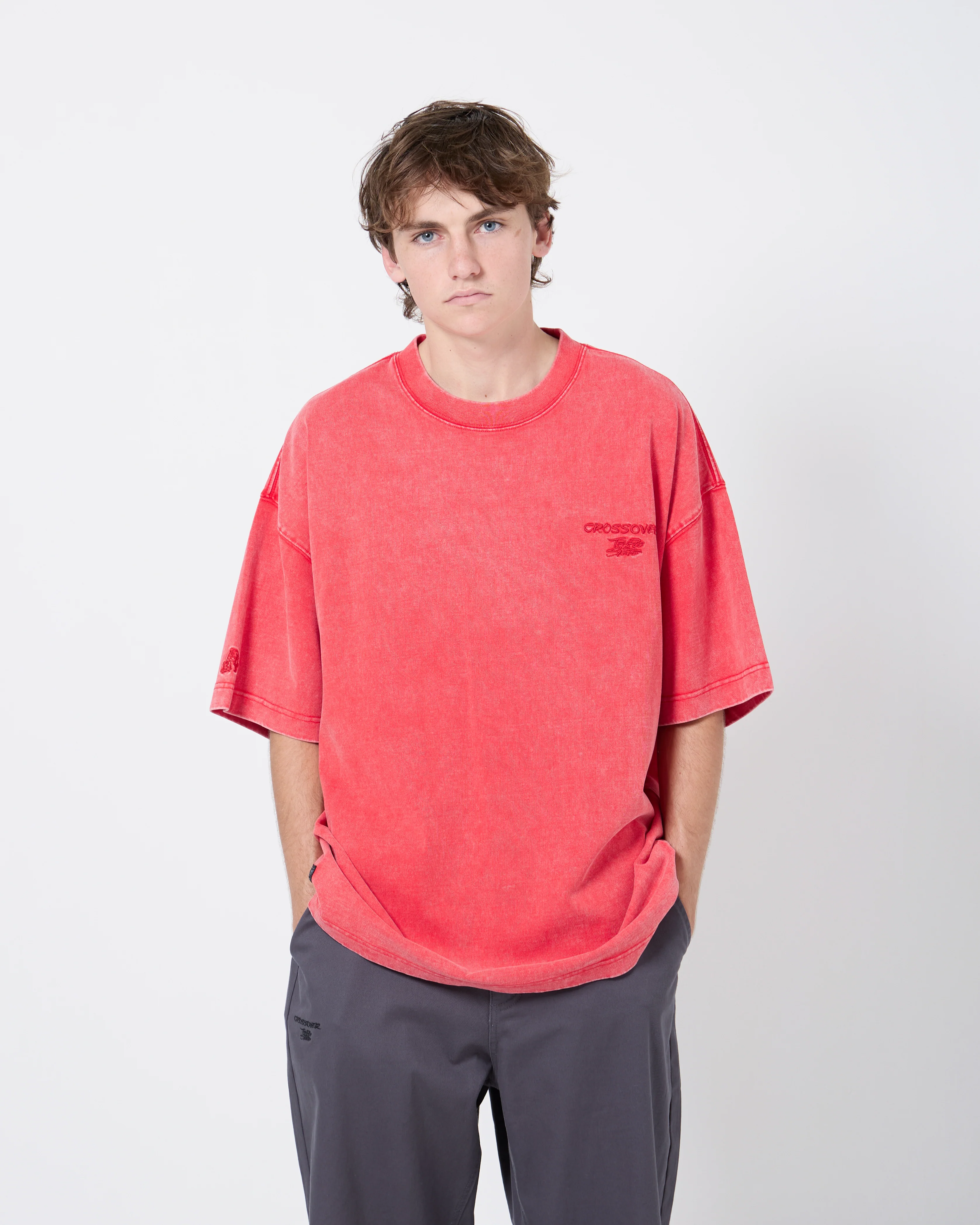 Crossover x Temple of Skate 'The Push' Tee | Red - Image 4