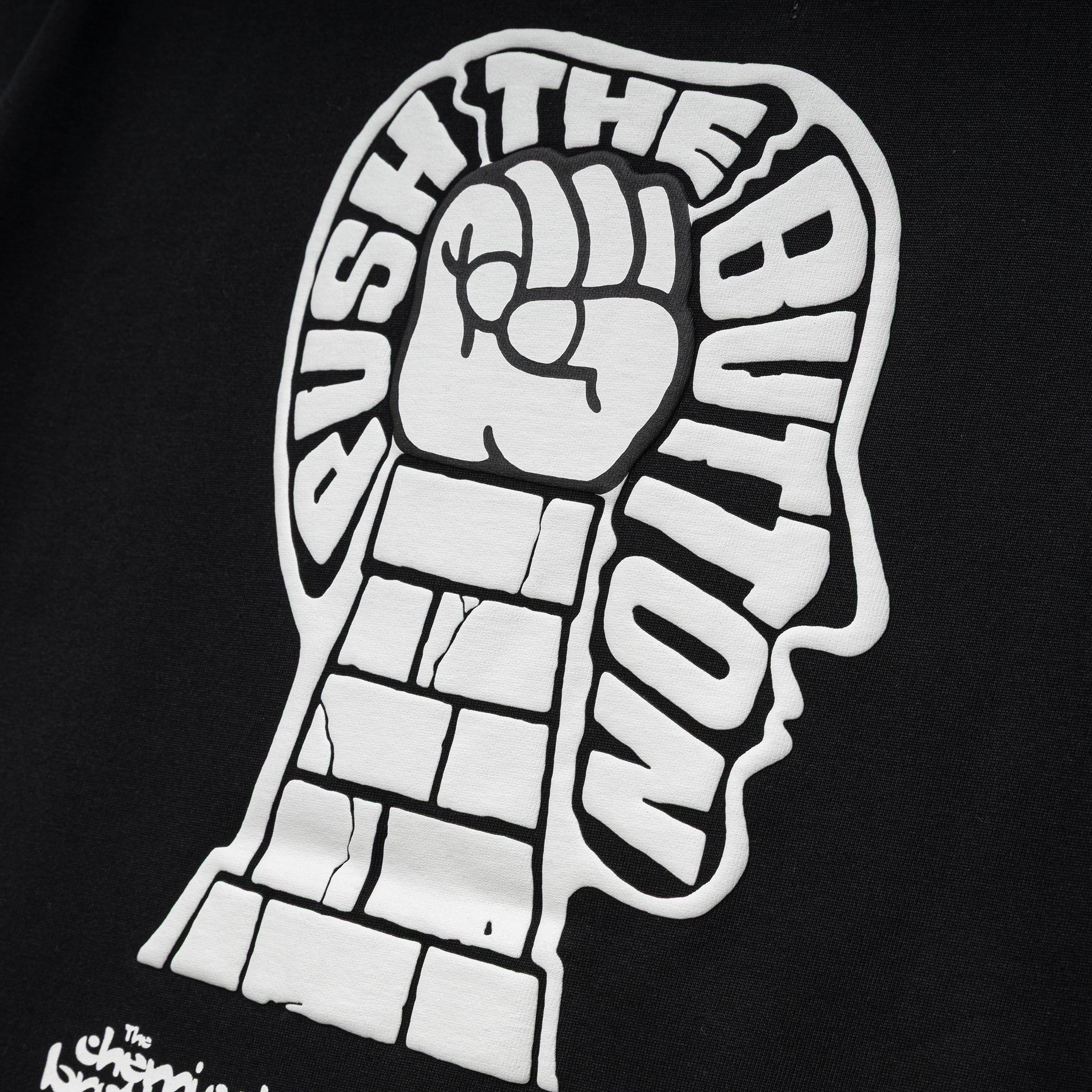 Crossover x The Chemical Brothers Push The Button Tee | Black - Image 3