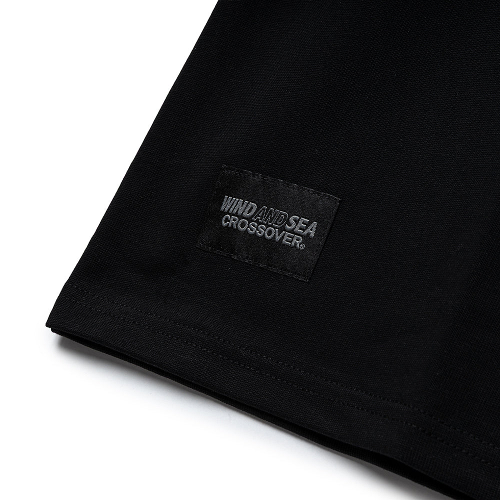 Crossover x Wind and Sea Gray Leopard Logo Tee | Black - Image 4
