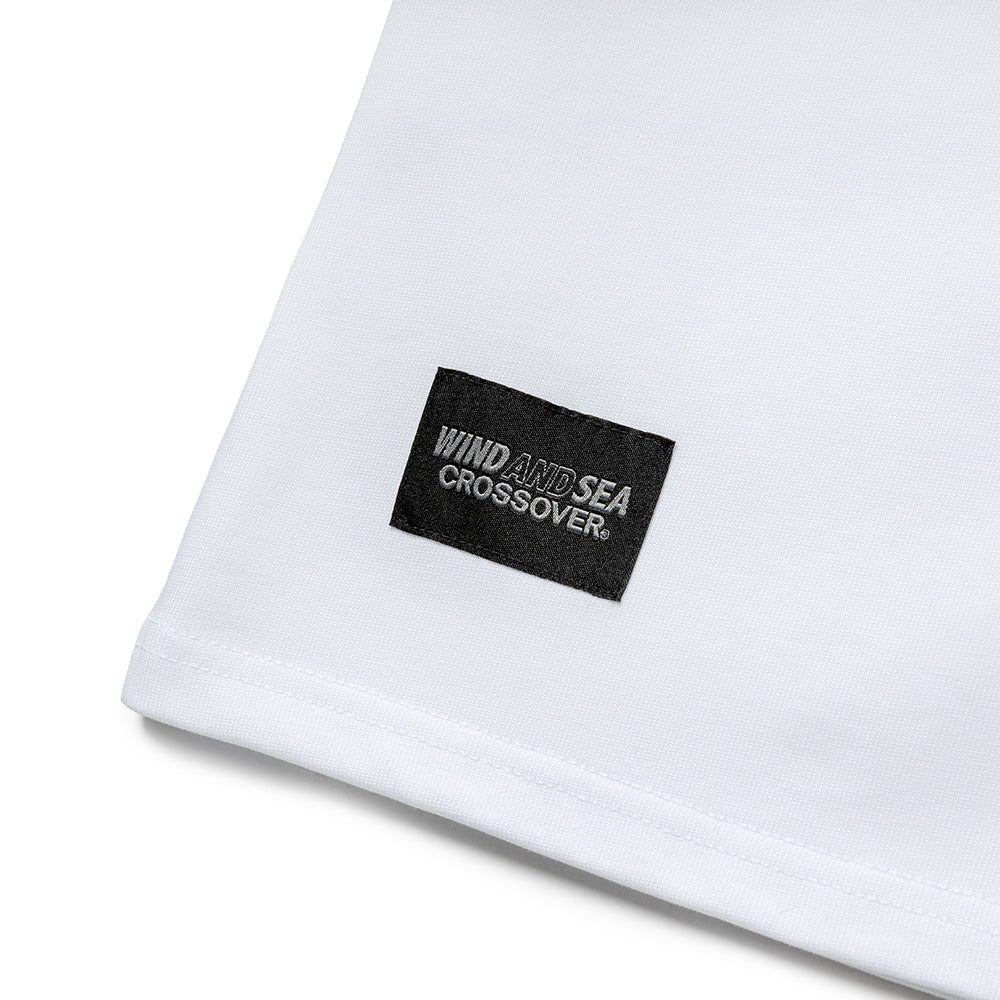Crossover x Wind and Sea Gray Leopard Logo Tee | White - Image 4