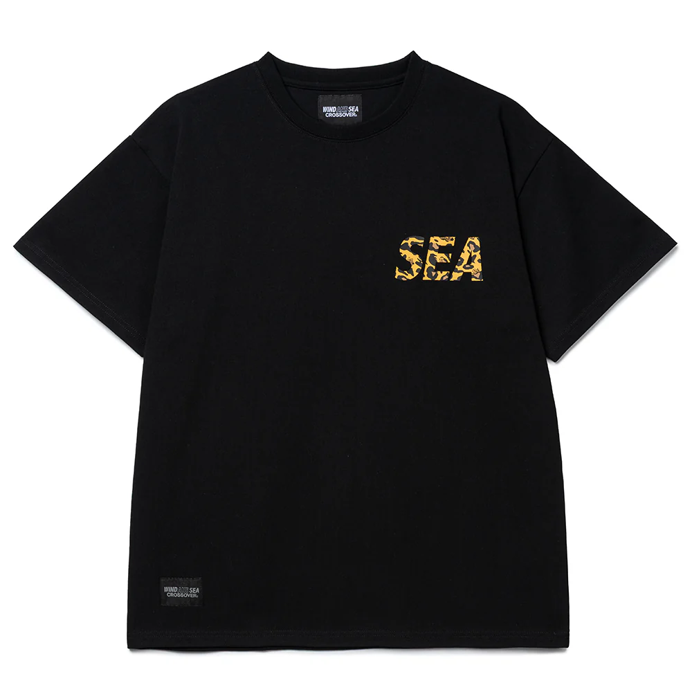 Crossover x Wind and Sea Leopard Logo Tee | Black - Image 2