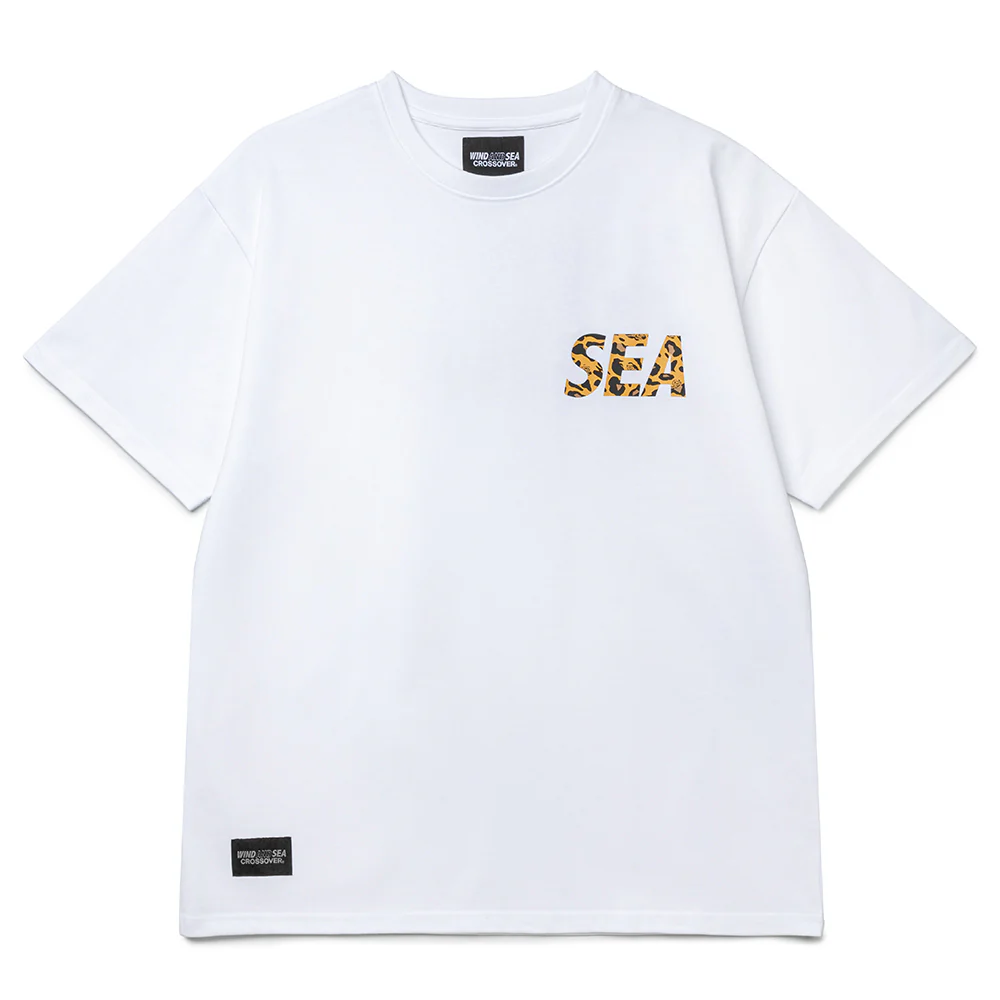 Crossover x Wind and Sea Leopard Logo Tee | White - Image 2