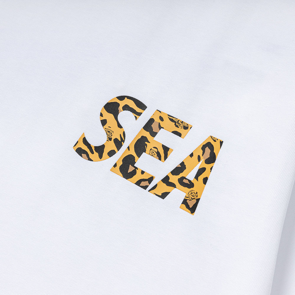 Crossover x Wind and Sea Leopard Logo Tee | White - Image 3