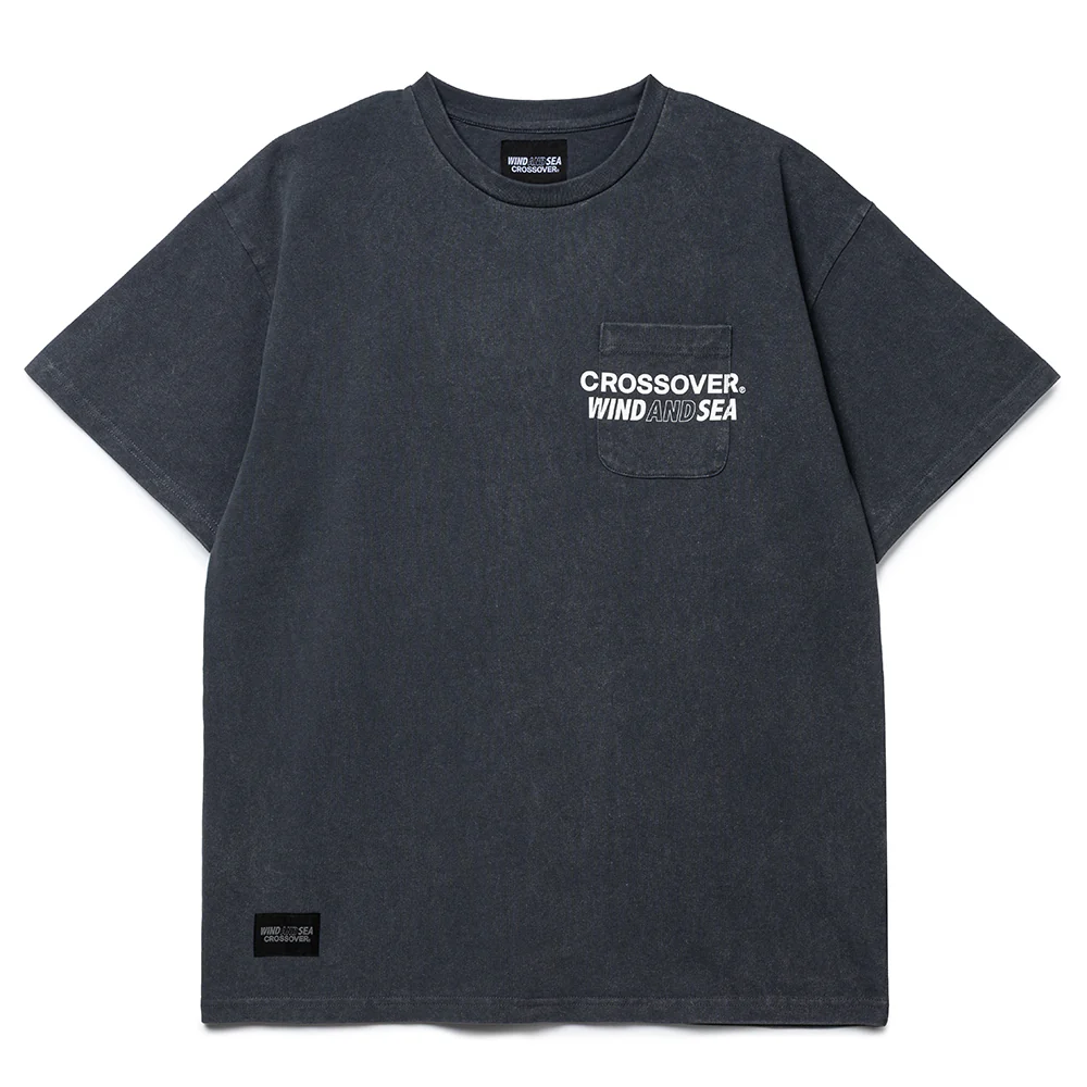 Crossover x Wind and Sea Pigment Pocket Tee | Black - Image 2