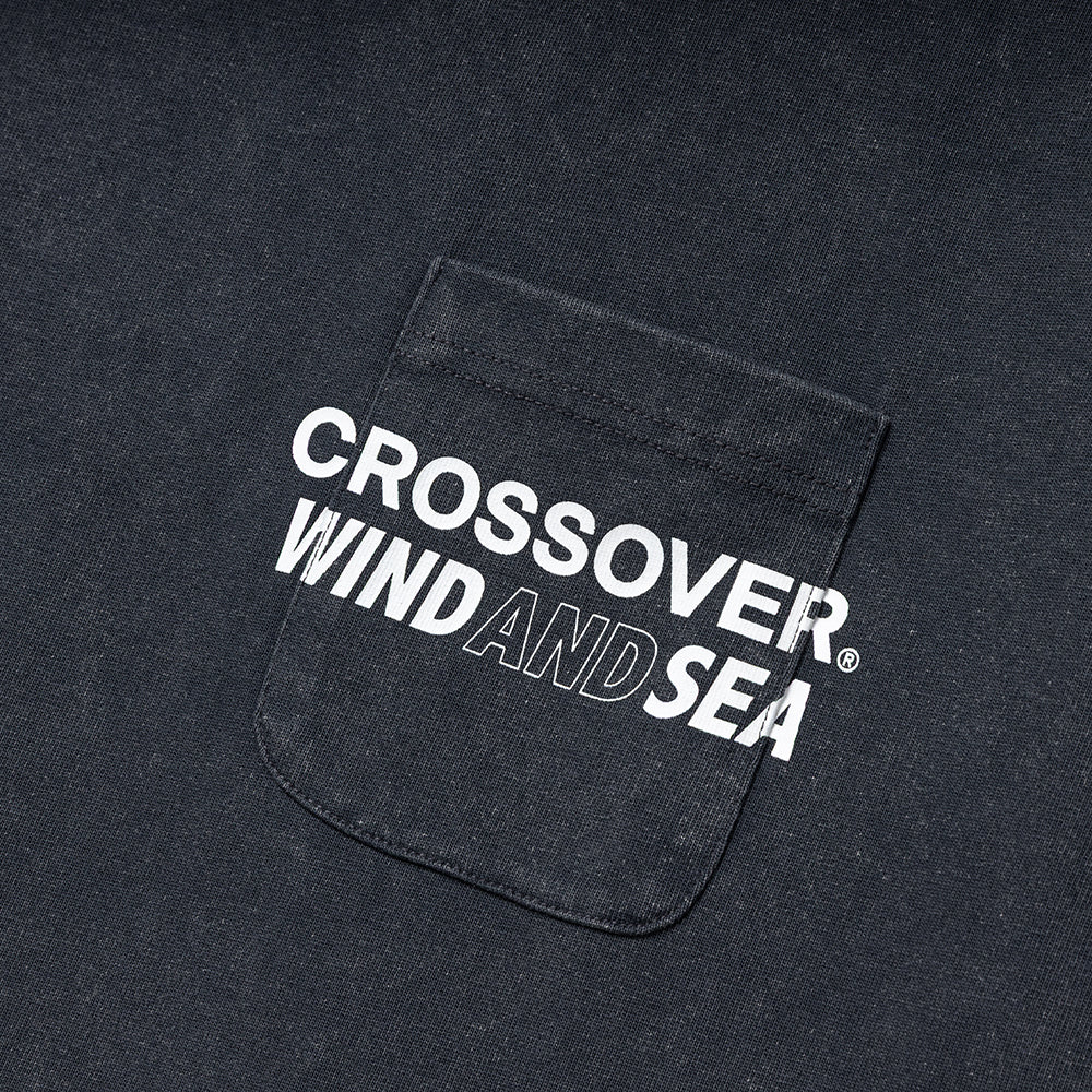 Crossover x Wind and Sea Pigment Pocket Tee | Black - Image 3