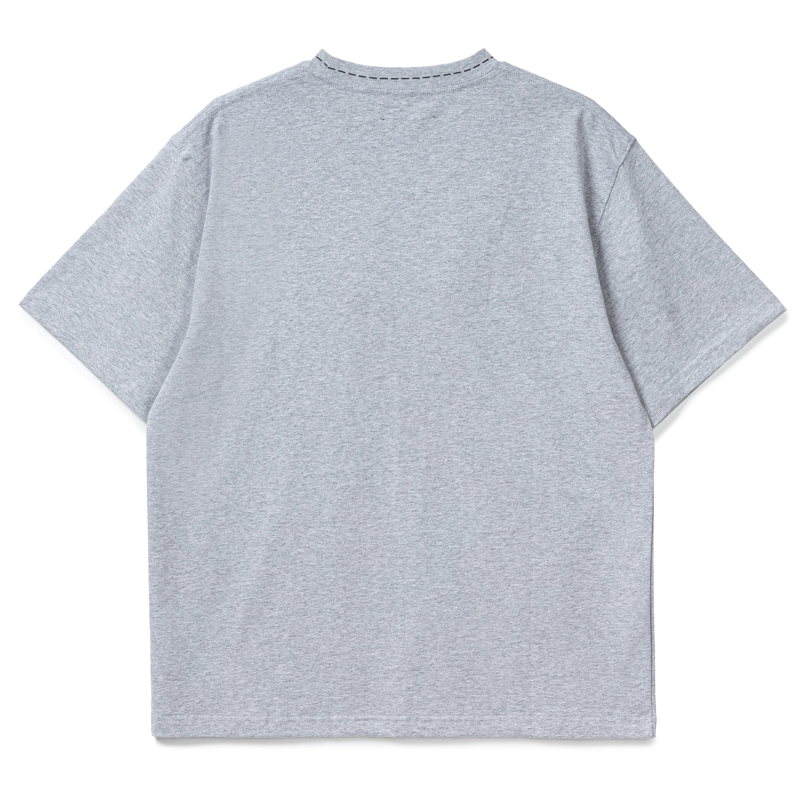Cut Here Heavyweight Tee | Heather Grey - Image 2