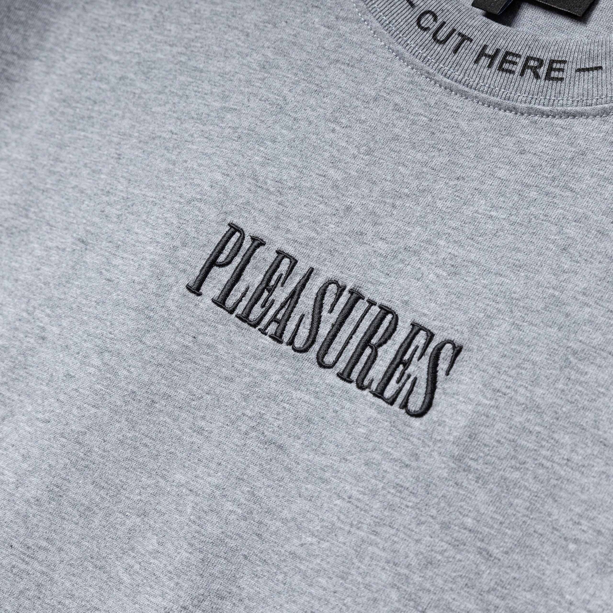 Cut Here Heavyweight Tee | Heather Grey - Image 3