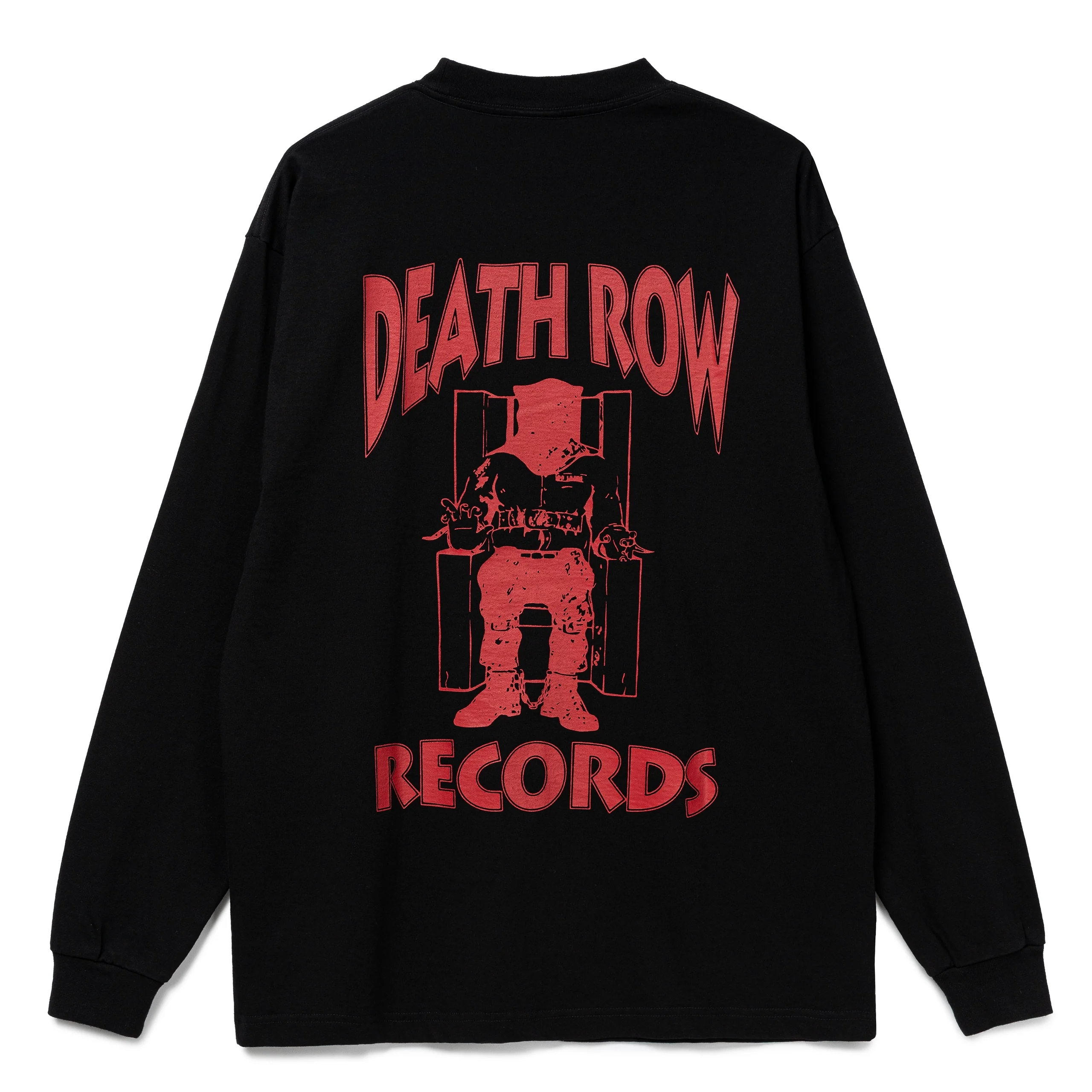 Death Row Records Washed Heavy Weight L/S Tee | Black - Image 2