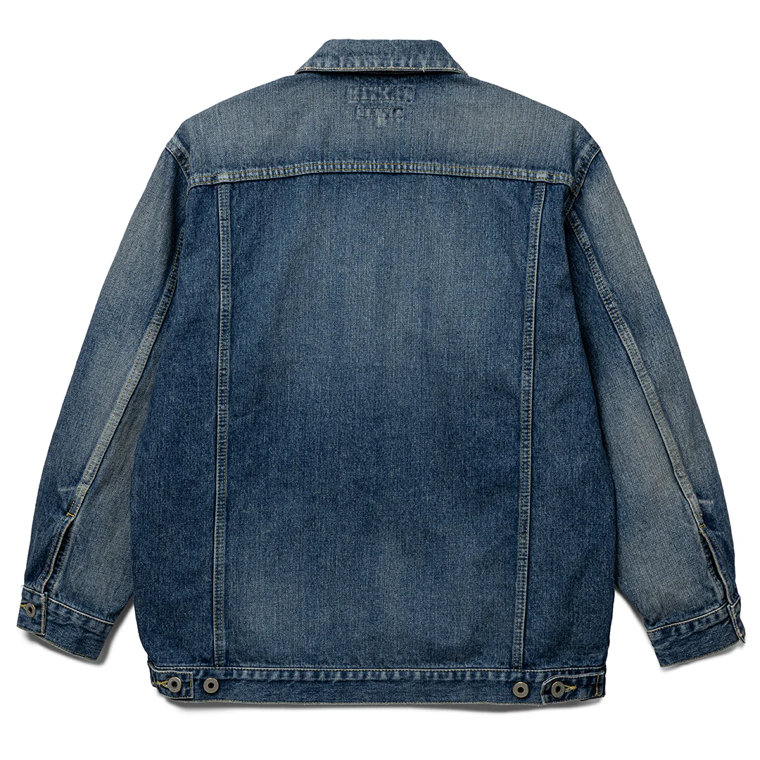 Denim Pleats Jacket 3YR Wash | Indigo - Image 2